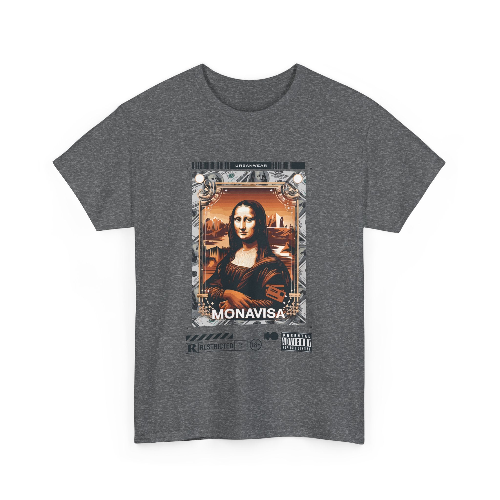 Mona Lisa Inspired Unisex Heavy Cotton Tee - Art Lover's Statement Shirt