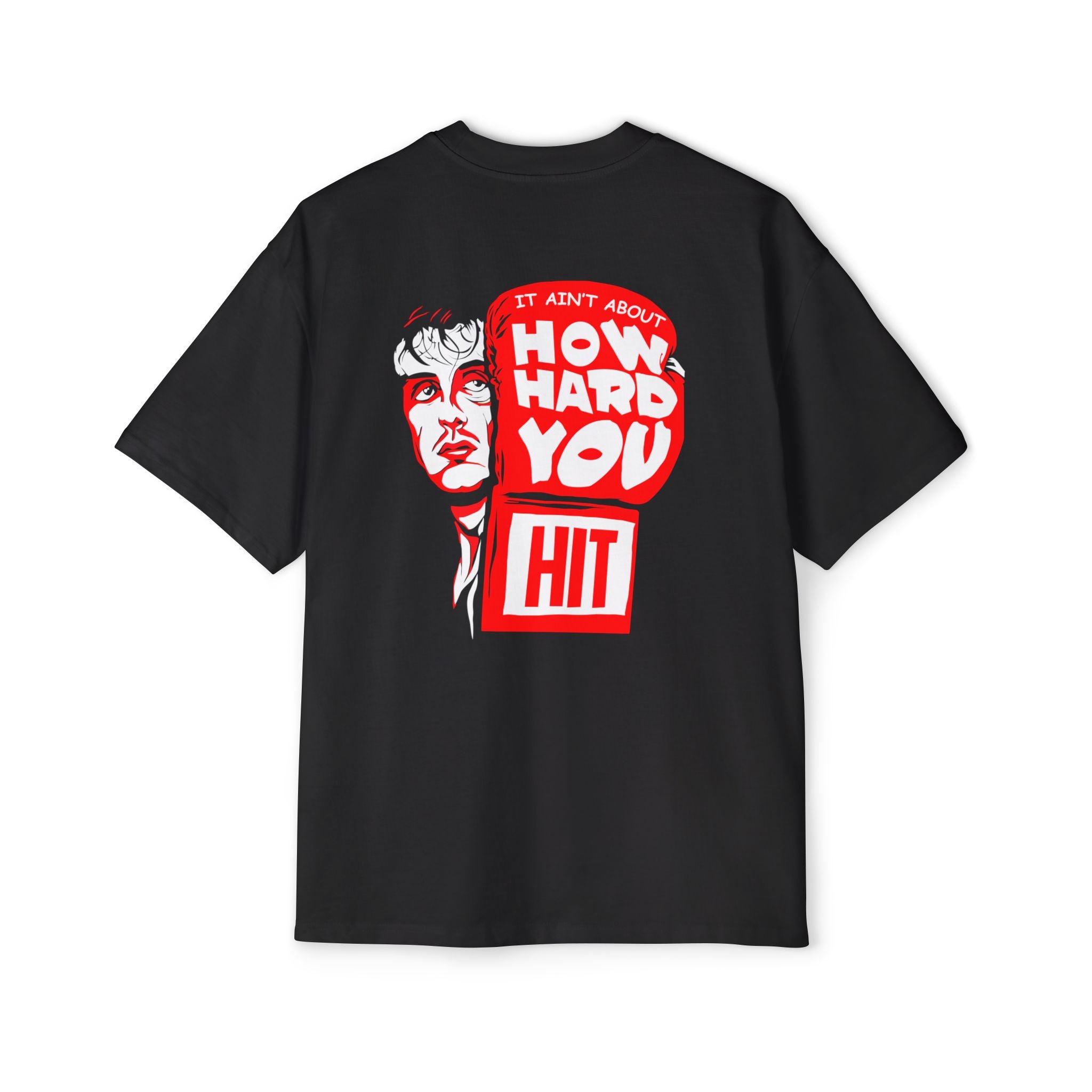 Men's Heavy Oversized Tee - Motivational Graphic Tee for Fitness Enthusiasts