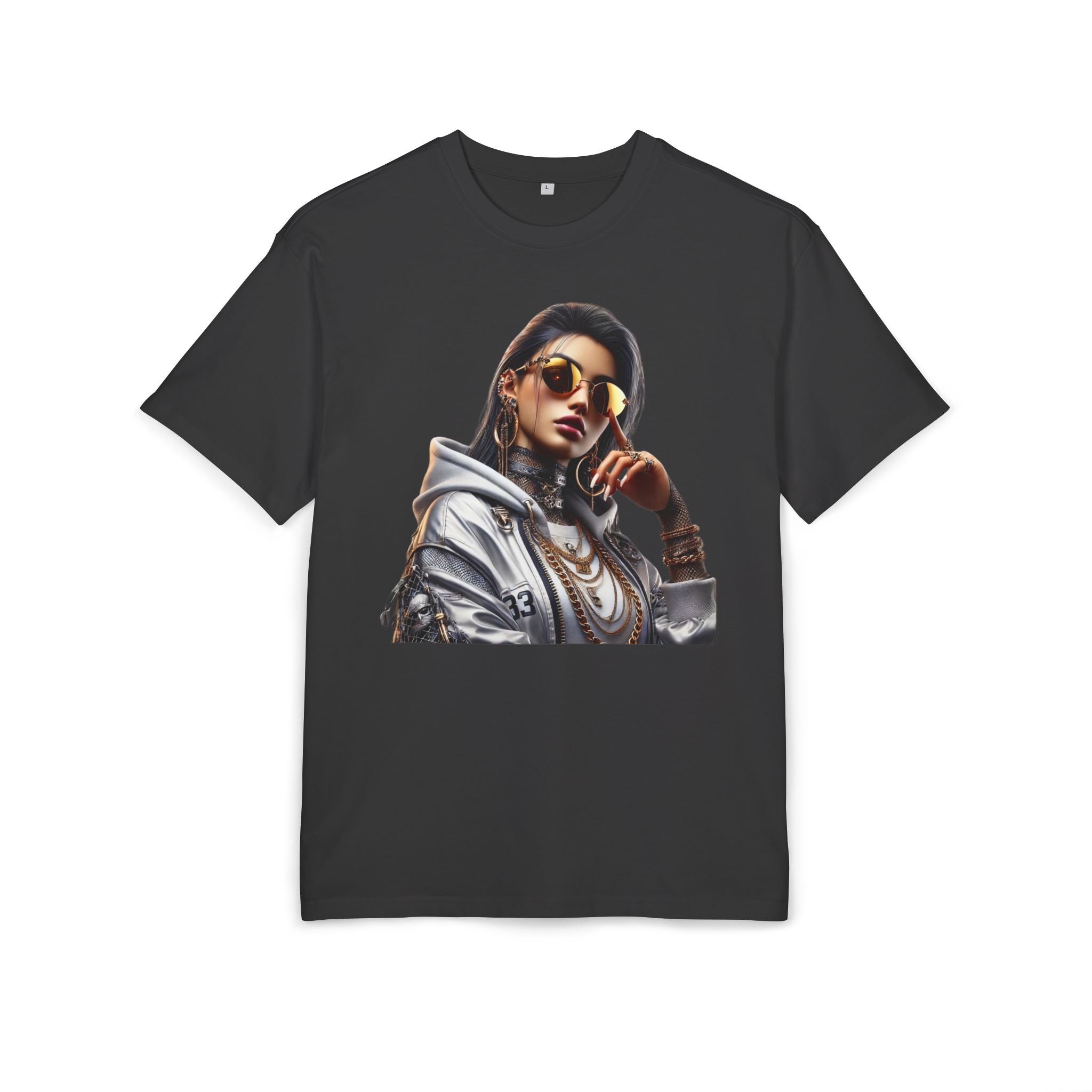 Chic Oversize Tee with Trendy Urban Graphic