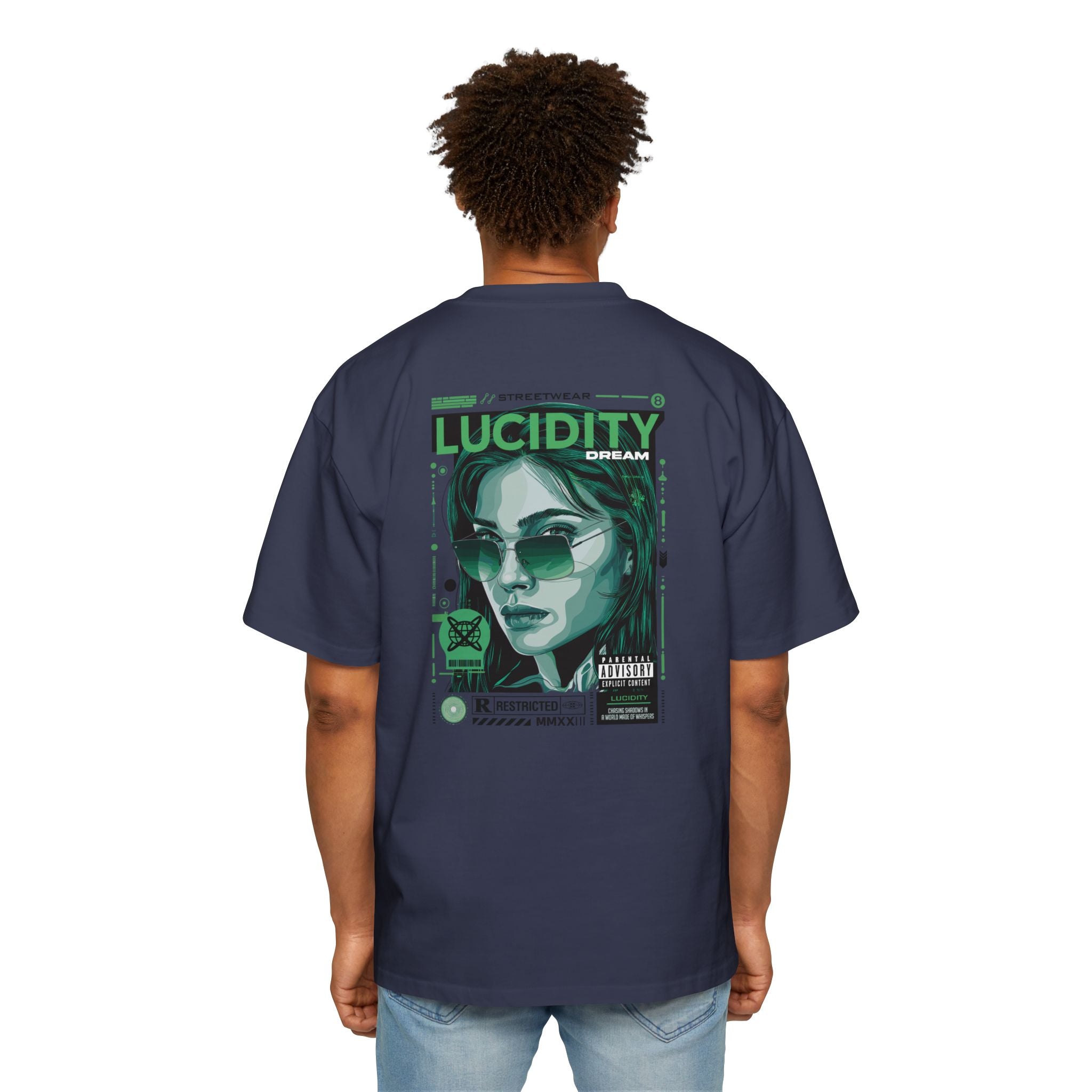 Heavy Oversized Tee with Lucidity Dream Graphic - Casual Streetwear