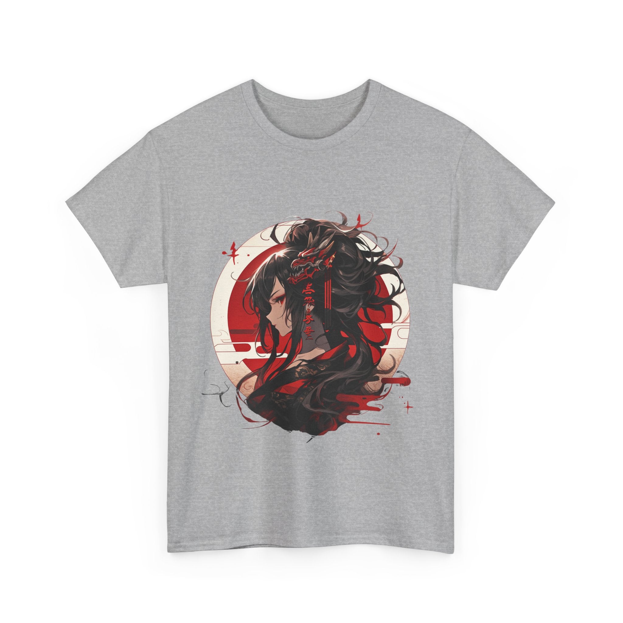 Anime Dragon Girl Unisex Heavy Cotton Tee