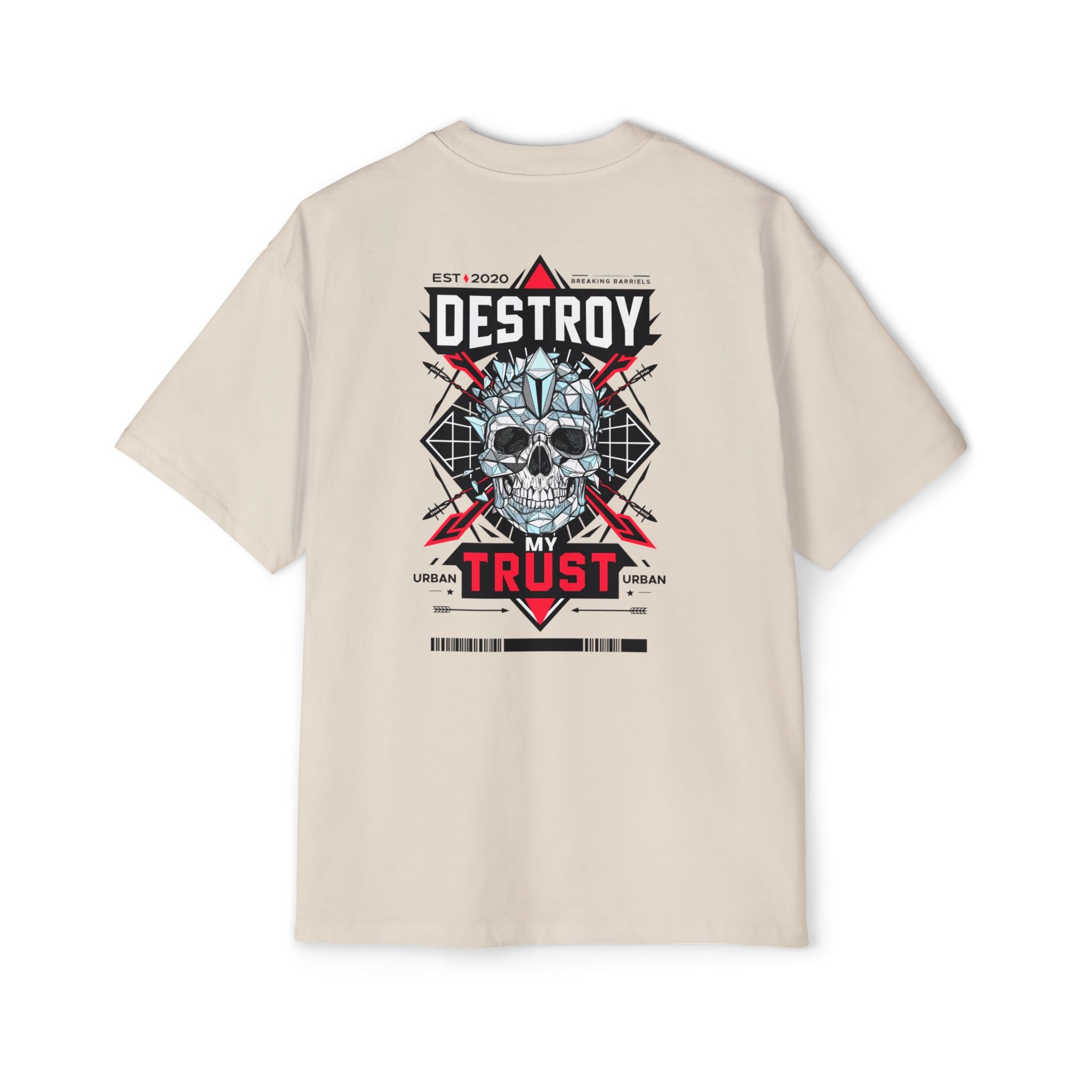 Urban Graphic Tee - "DESTROY MY TRUST" Skull Design