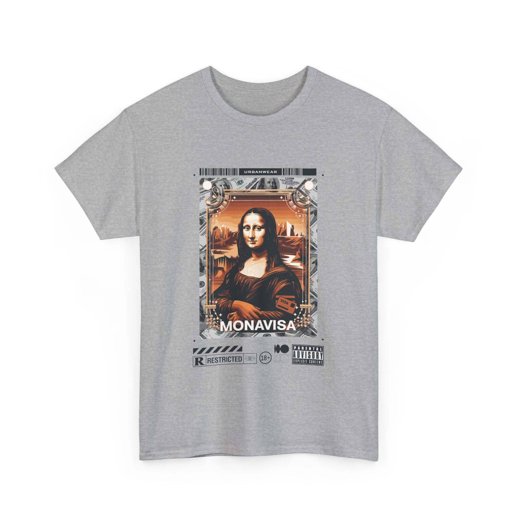 Mona Lisa Inspired Unisex Heavy Cotton Tee - Art Lover's Statement Shirt