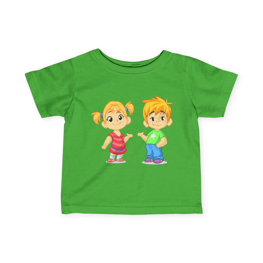 Kids Playful Duo Tee - Bright Green Infant Jersey Shirt