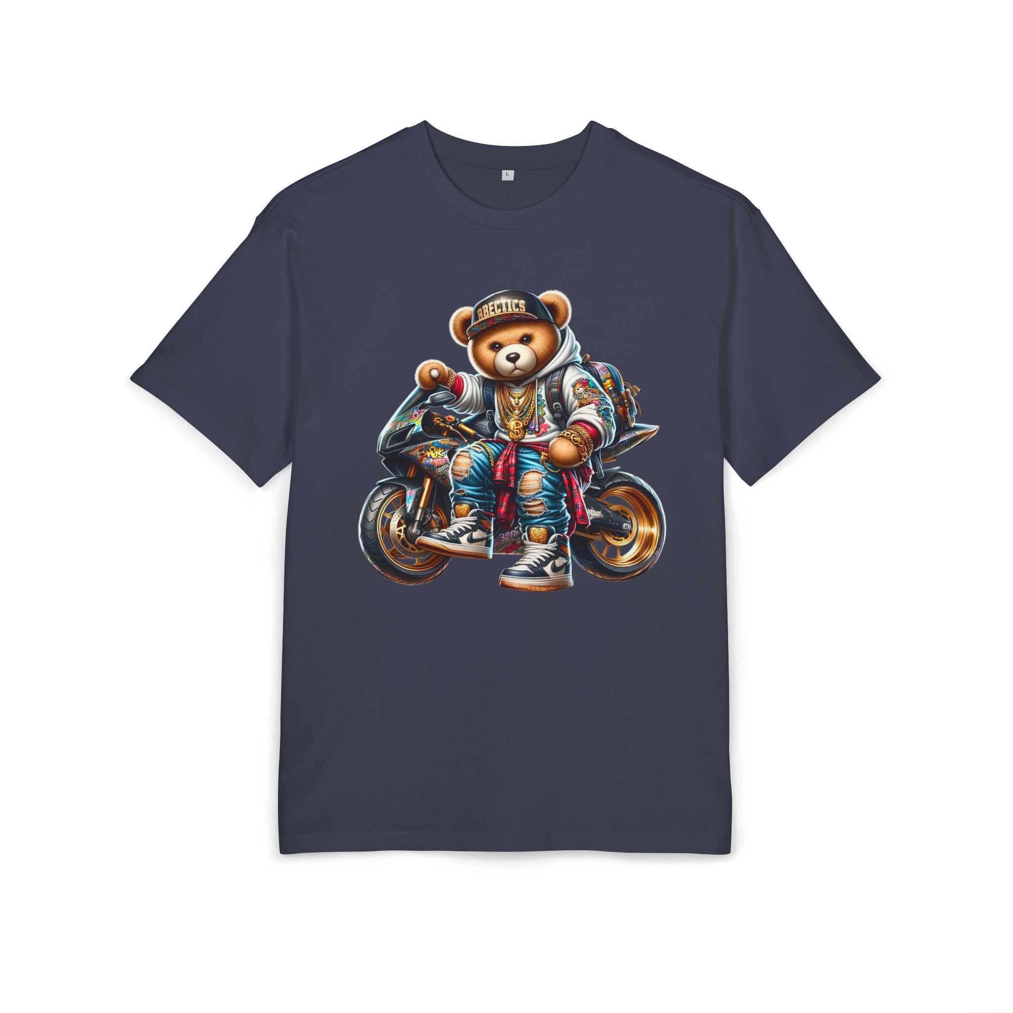 Gangsta Biker Teddy Bear Unisex Heavy Oversize Tee