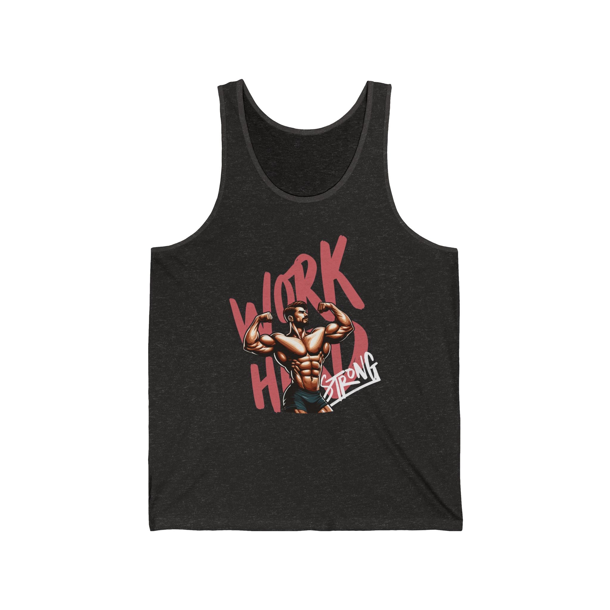 Work Hard, Train Strong Unisex Jersey Tank - Fitness Apparel