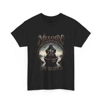 Unisex Heavy Cotton Tee - 'Melody of Death' Graphic T-Shirt for Music Lovers