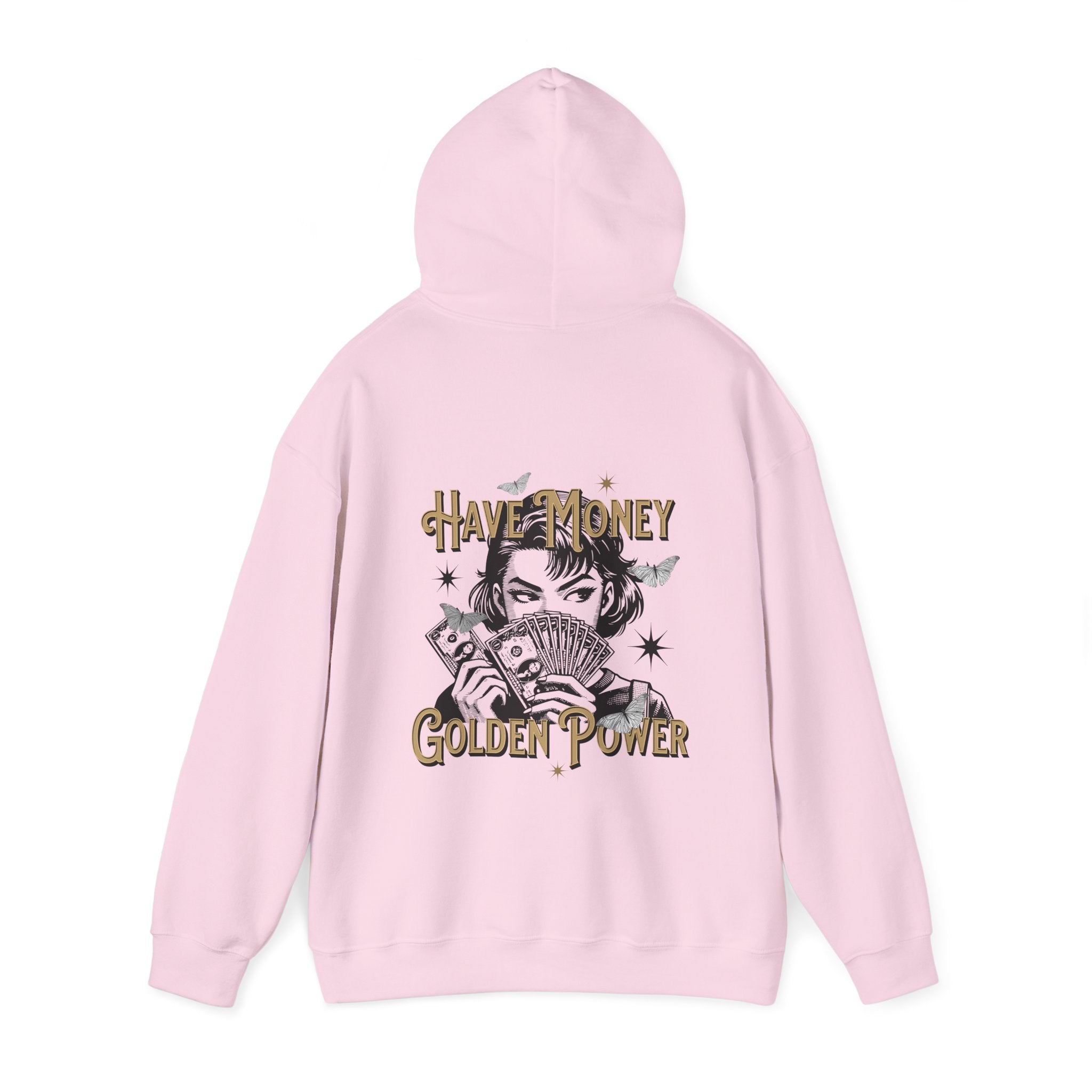 Have Money, Golden Power Graphic Unisex Heavy Blend™ Hooded Sweatshirt -