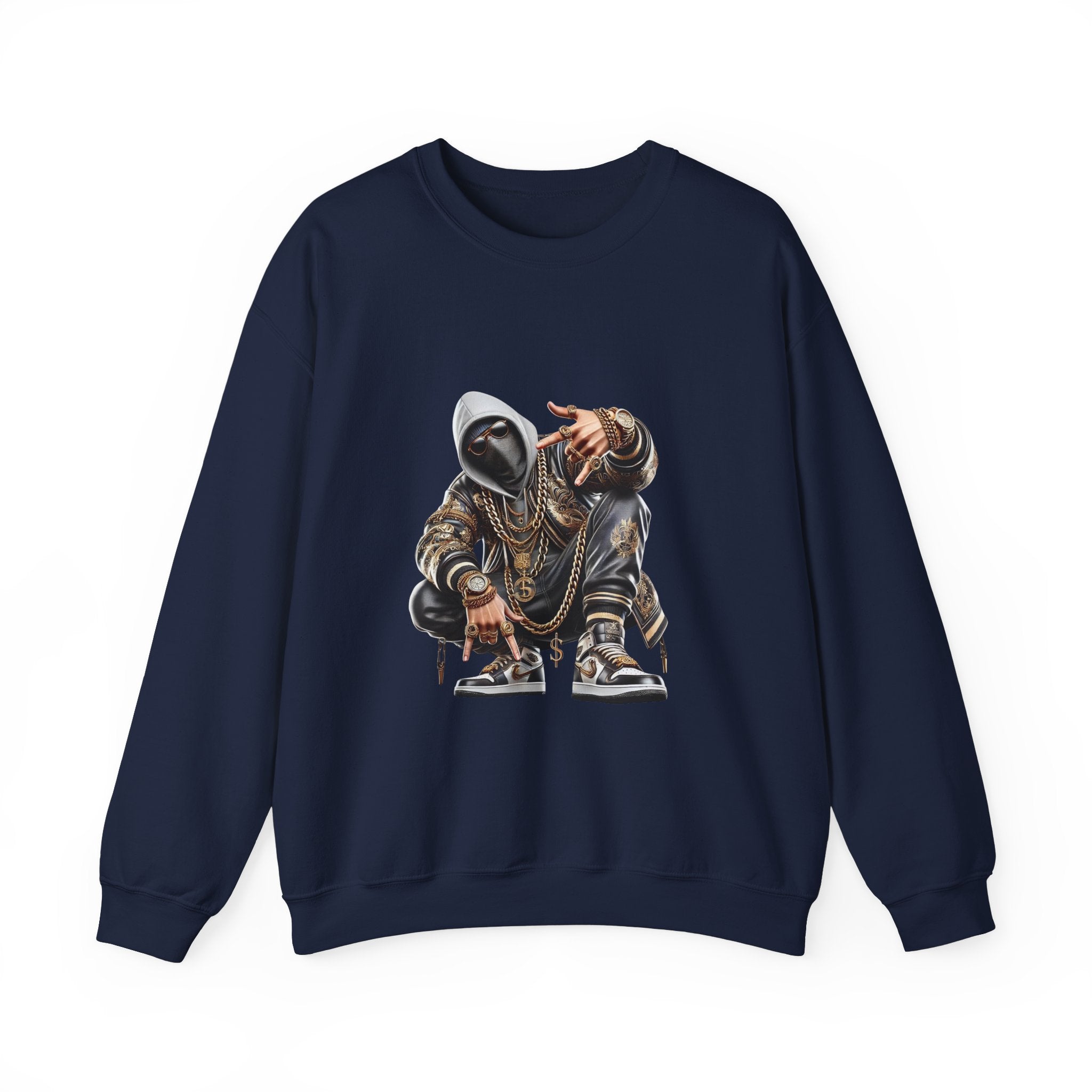 Urban Style Crewneck Sweatshirt - Hip-Hop Inspired Graphic
