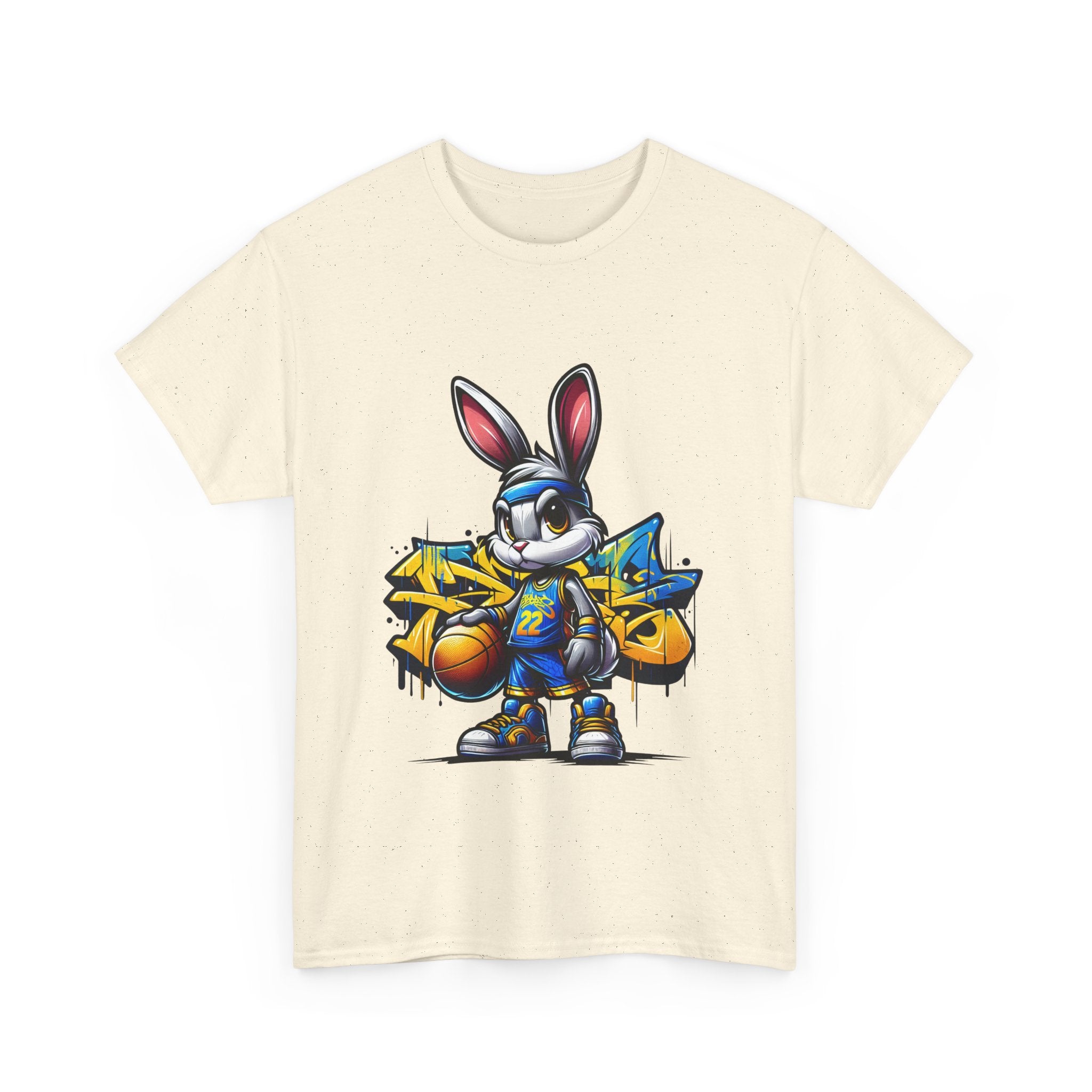 Bascket Ball Bunny Unisex Heavy Cotton Tee