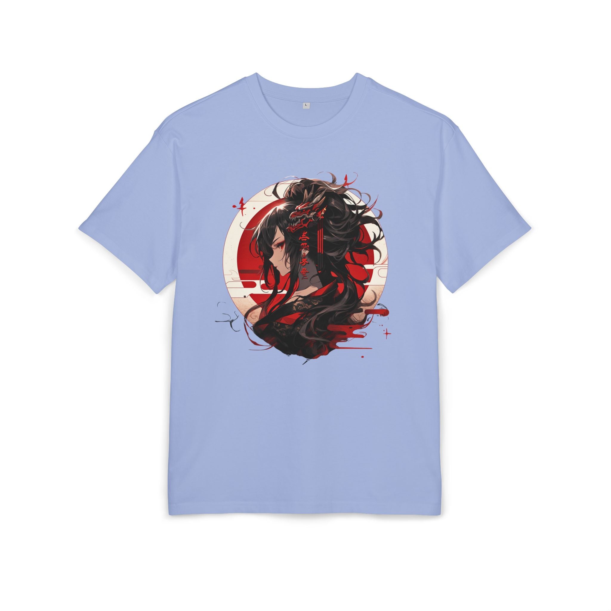 Anime Dragon Girl Unisex Heavy Oversize Tee