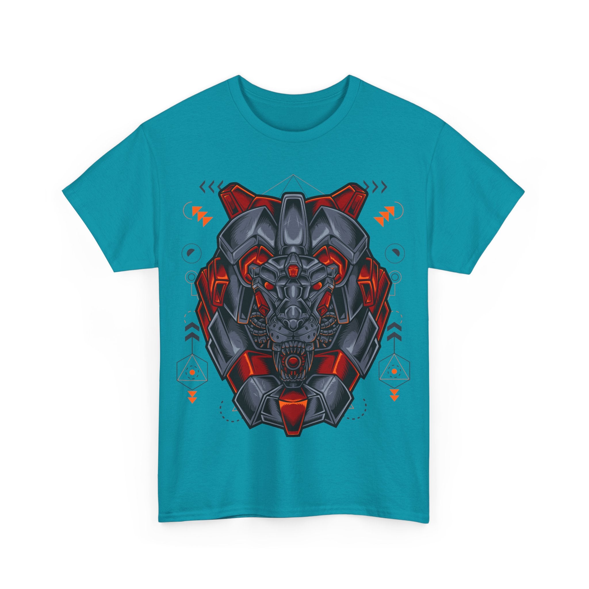 Bold Graphic Lion Unisex Heavy Cotton Tee - Streetwear Inspired