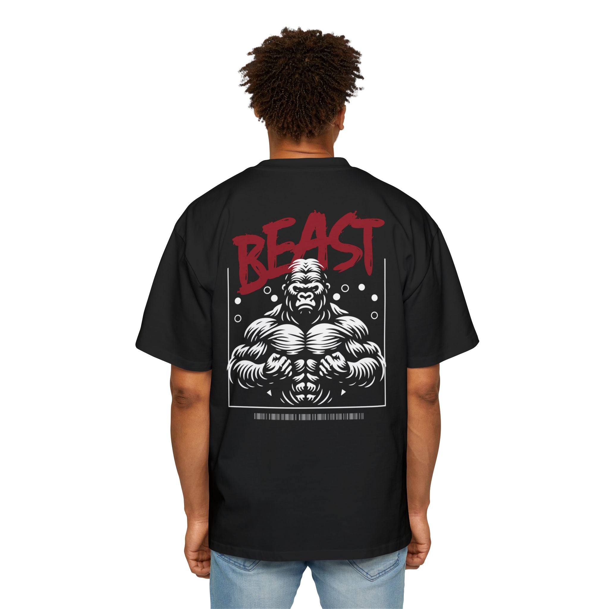 Men's Heavy Oversized Tee - Beast Mode Activated Workout Tee
