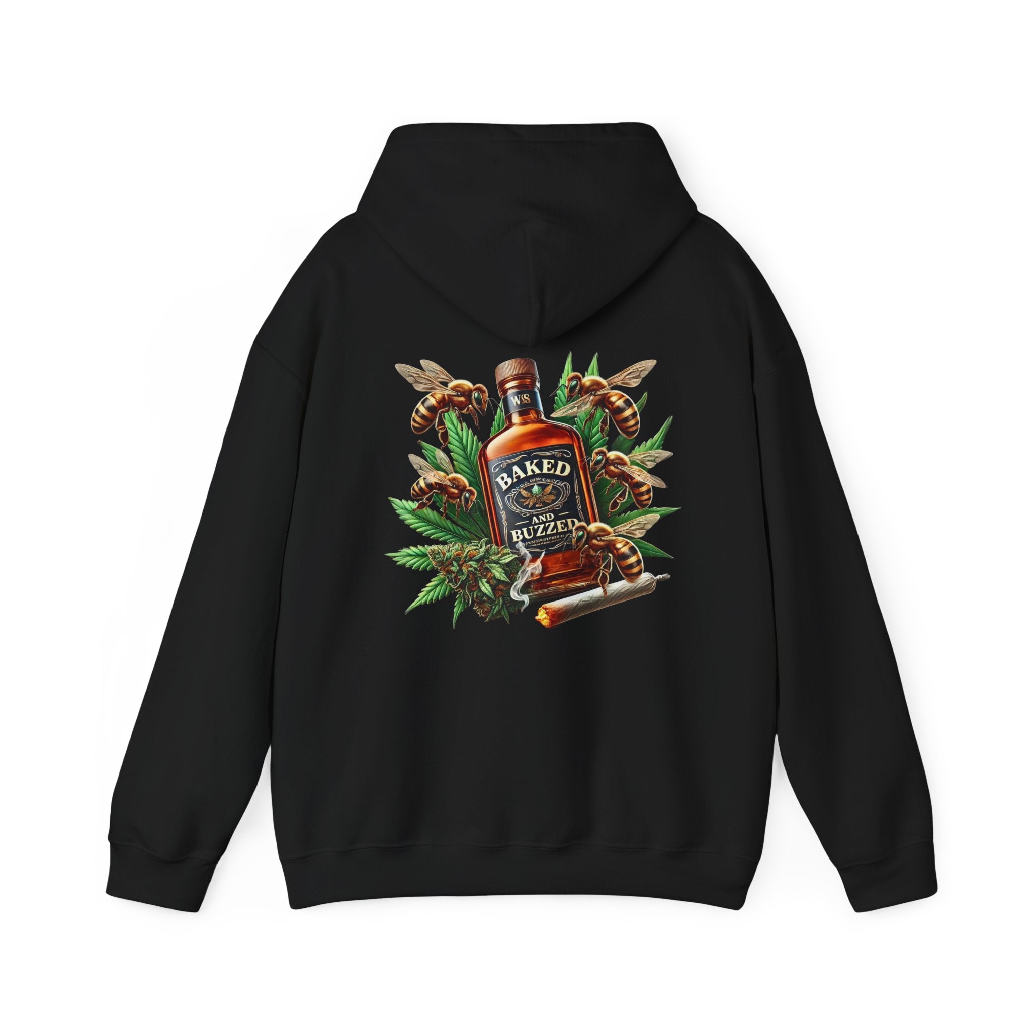 Baked And Buzzed Whiskey And Bees Unisex Hoodie