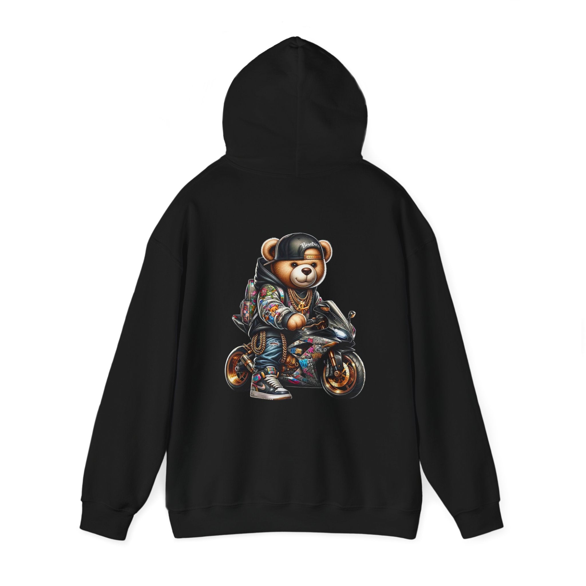 Gangsta Biker Teddy Bear Unisex Hoodie