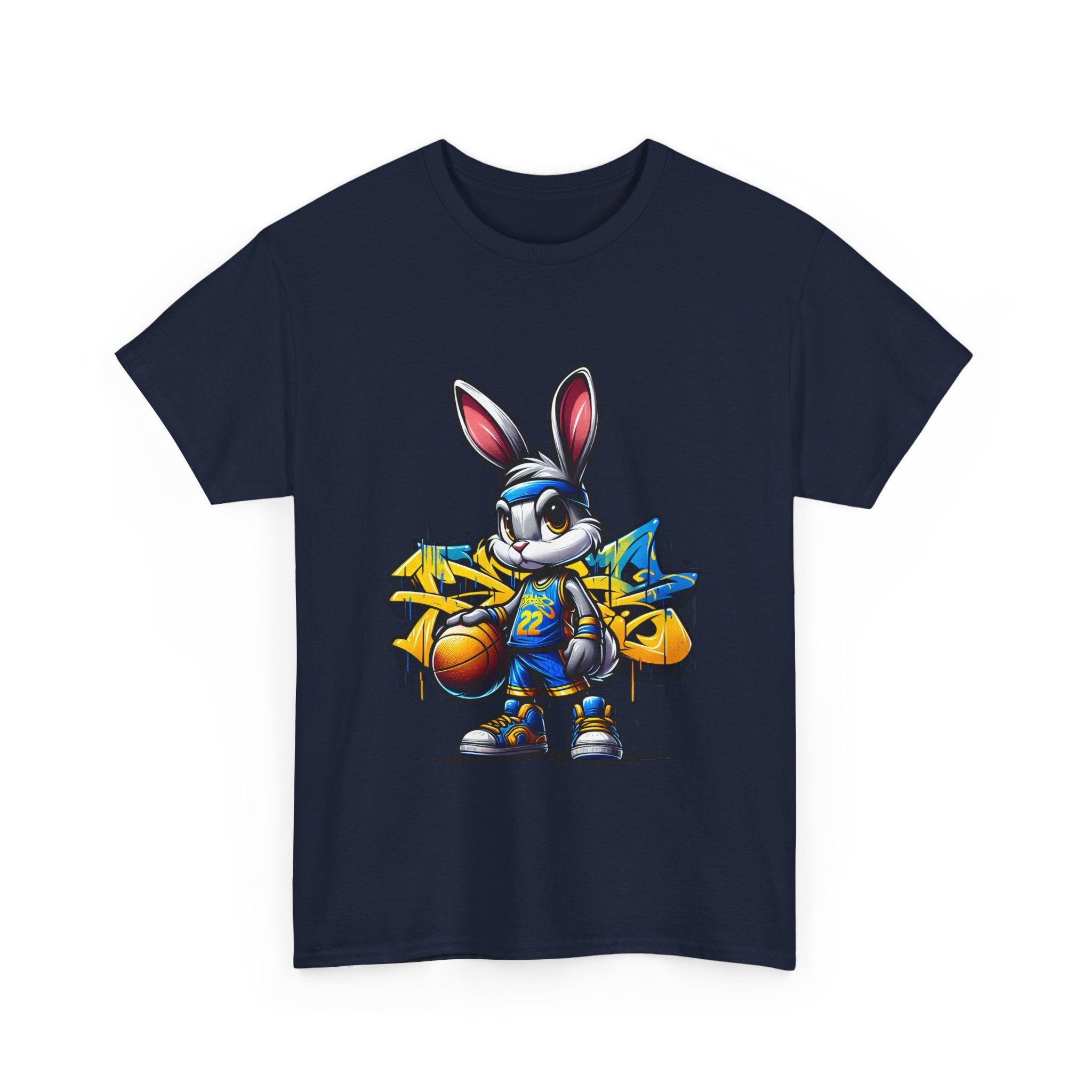 Bascket Ball Bunny Unisex Heavy Cotton Tee