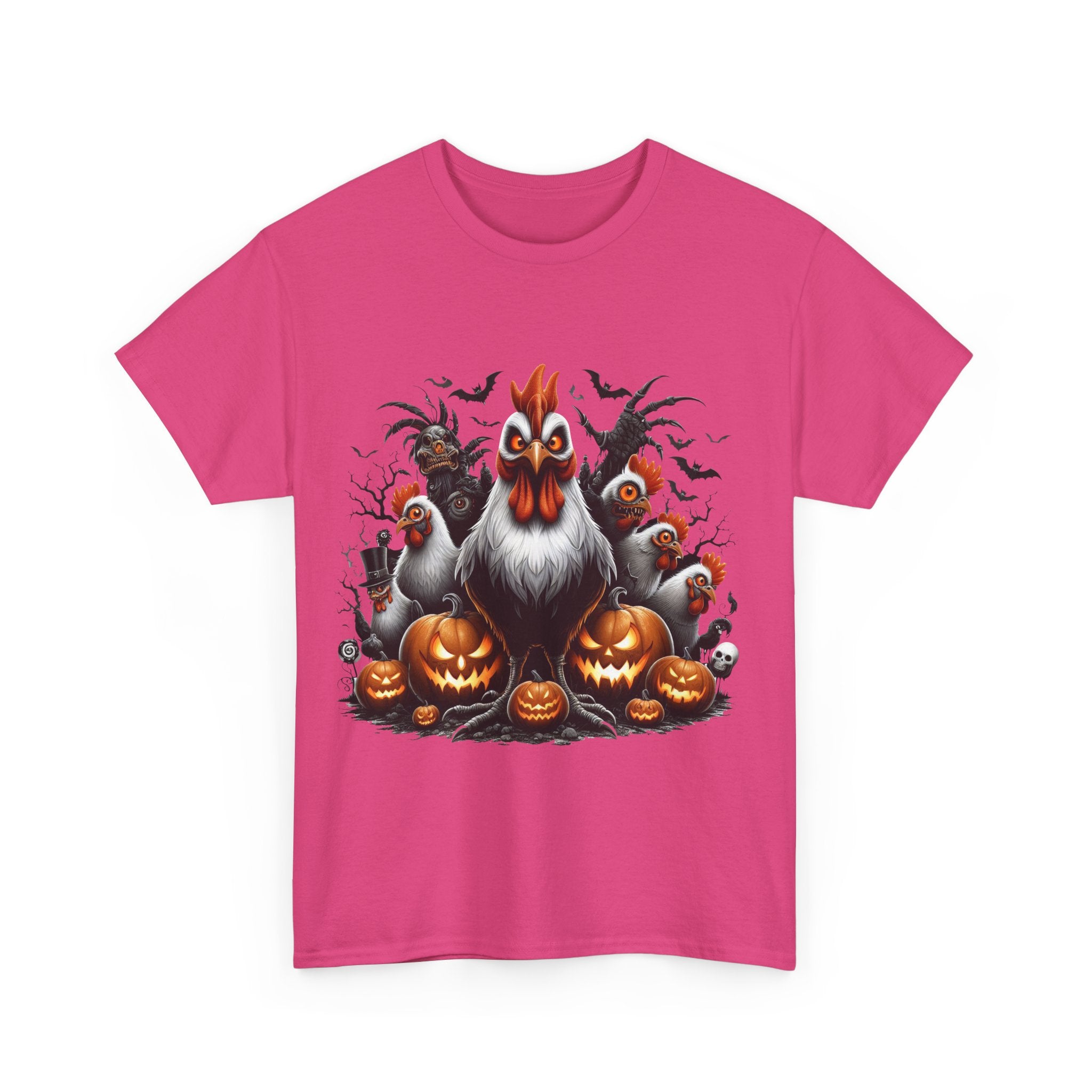 Halloween Chikens Unisex Heavy Cotton Tee