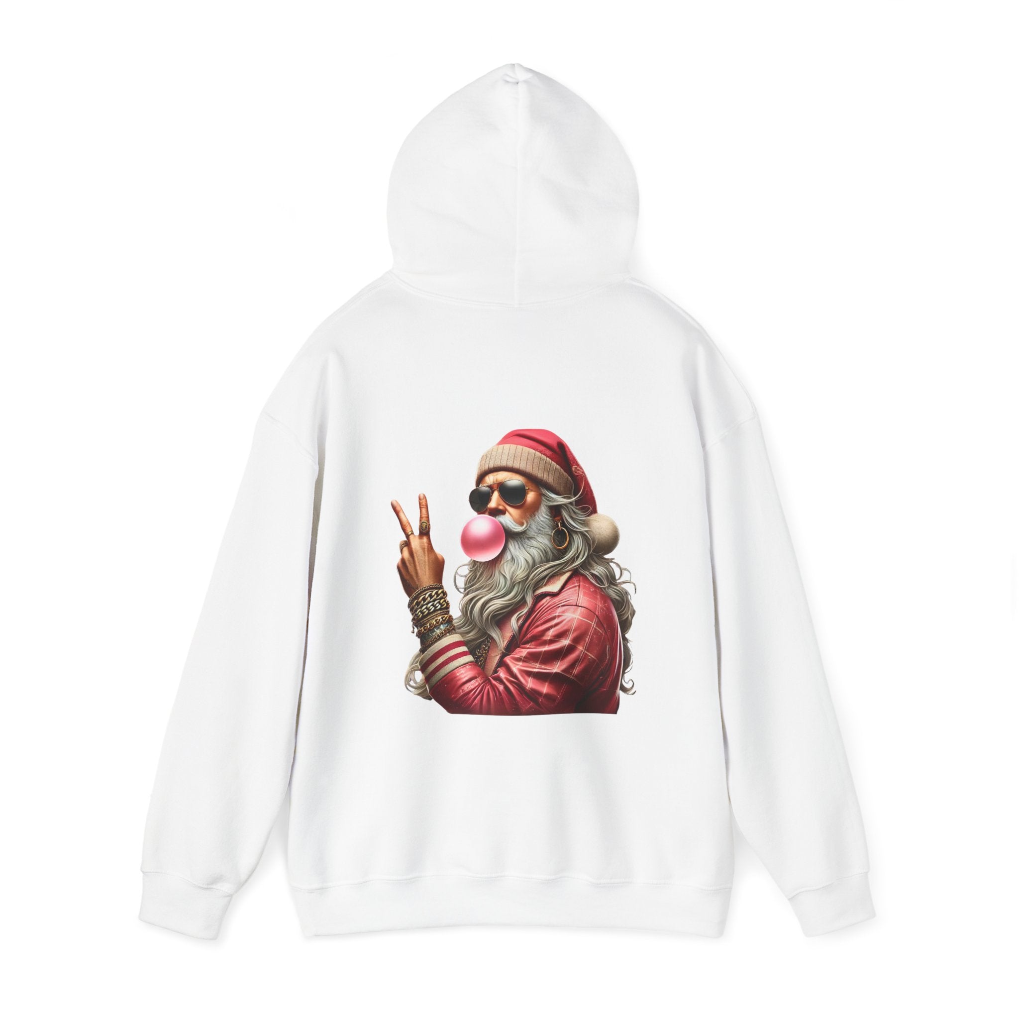 Cool Santa Bubble Gum Hoodie - Unisex Hoodie for Holiday Fun