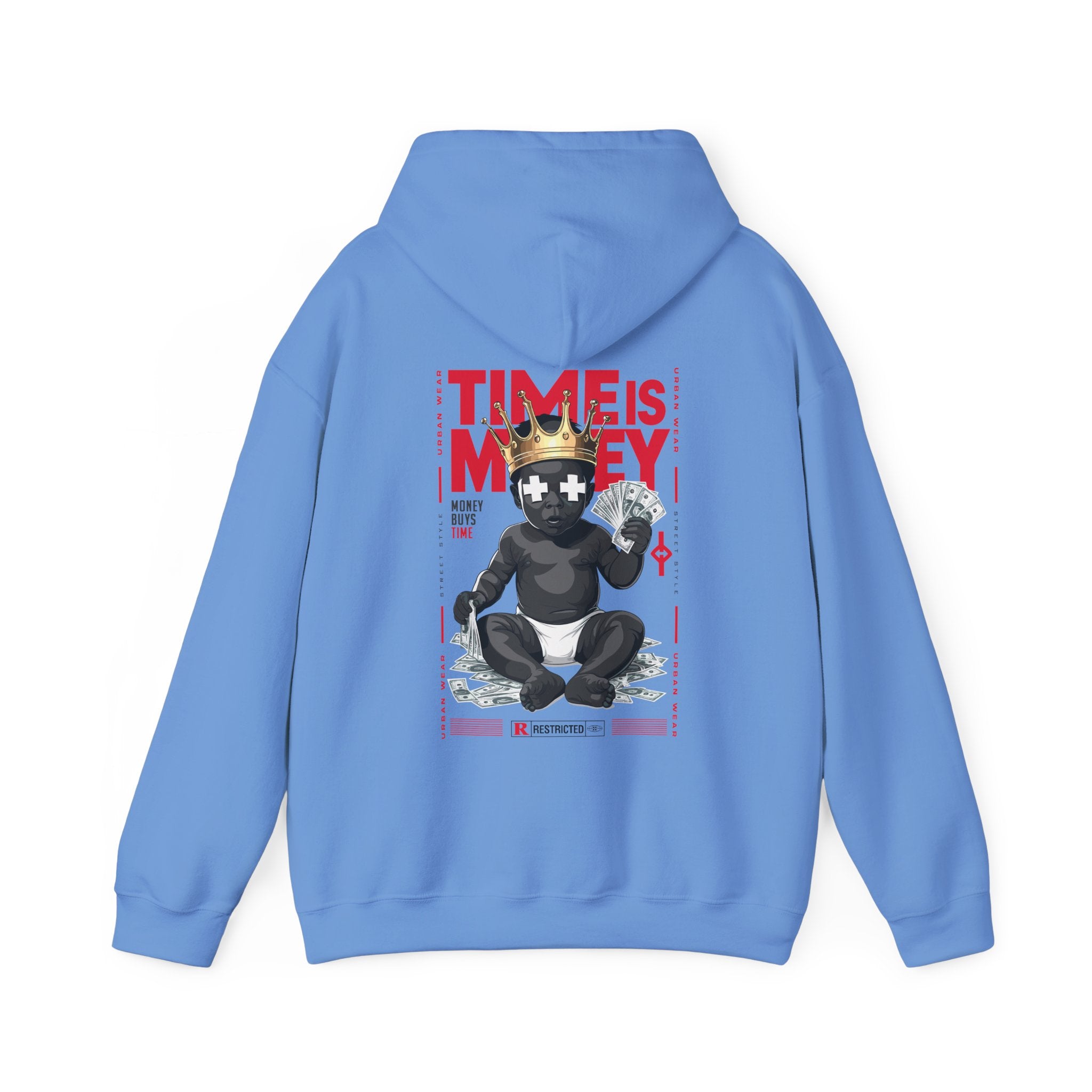 Cool Streetwear Hoodie Time is Money Graphic Sweatshirt for Trendsetters