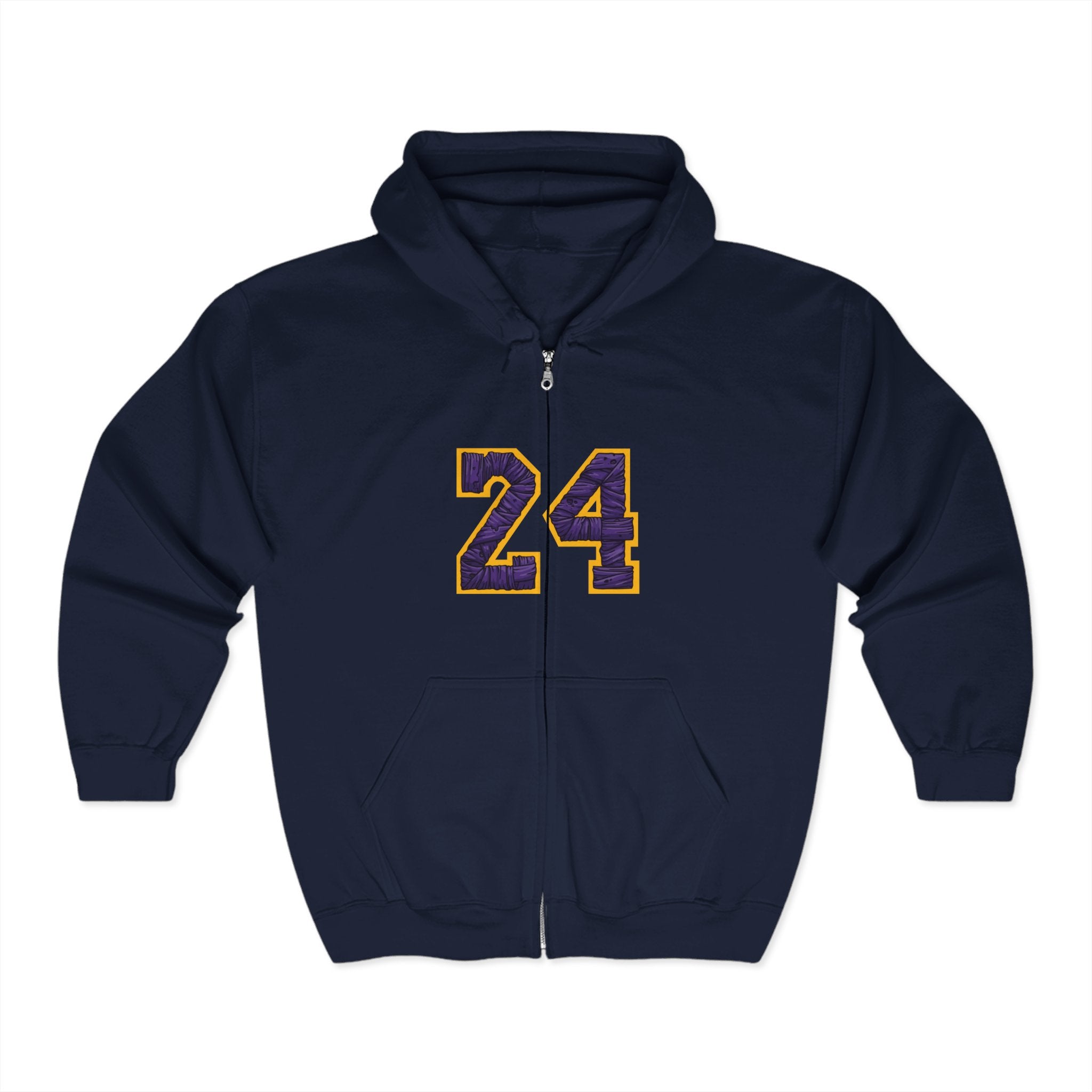 Kobe Bryant Lakers NBA Hoodie - Unisex Heavy Blend™ Full Zip Hooded Sweatshirt
