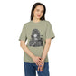 Vintage-Inspired Unisex Heavy Faded Tee with Artistic Design