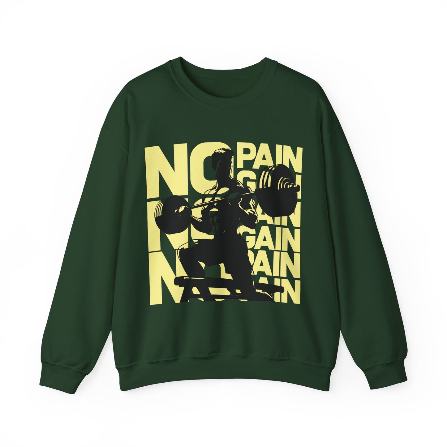 No Pain No Gain Workout Sweatshirt for Fitness Enthusiasts