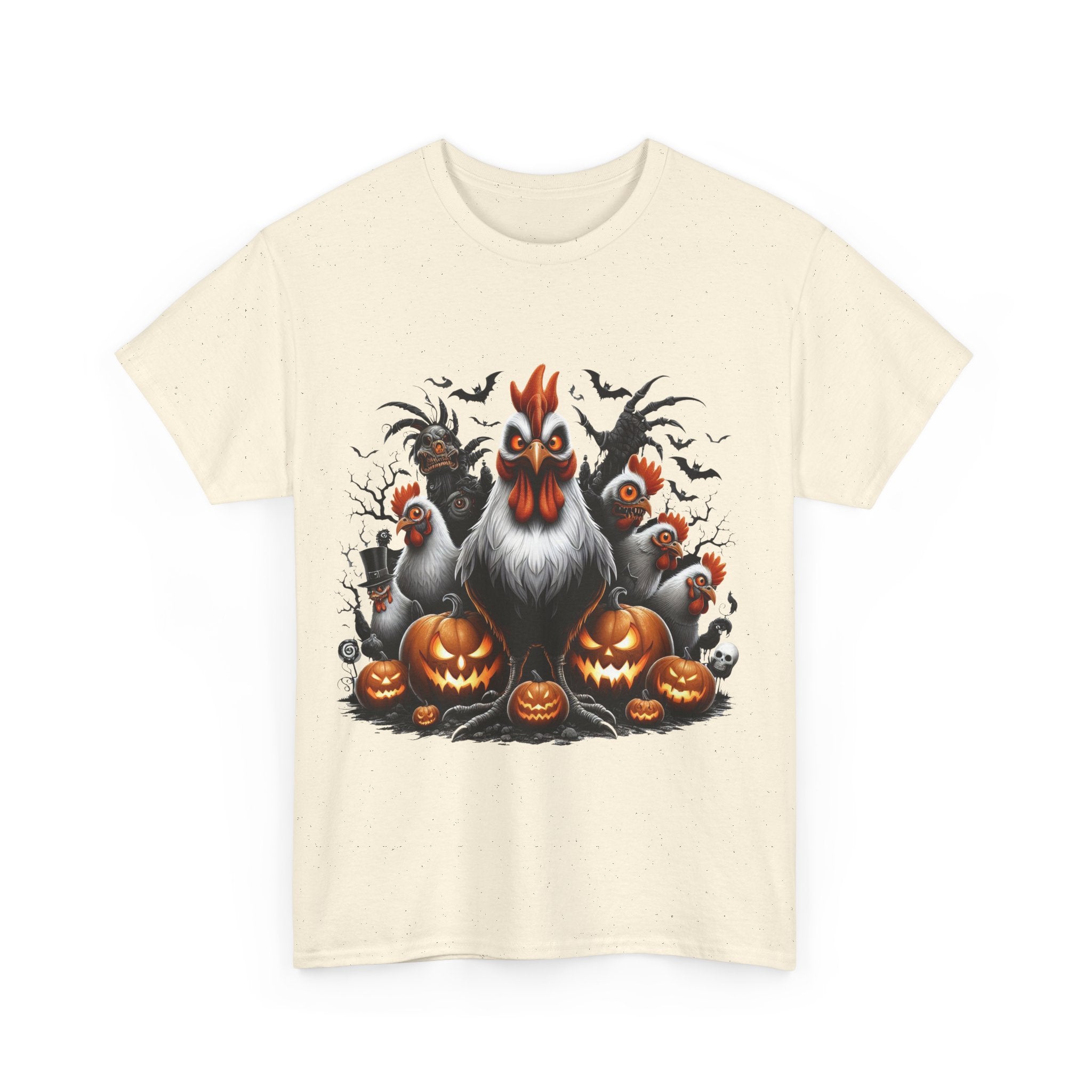 Halloween Chikens Unisex Heavy Cotton Tee