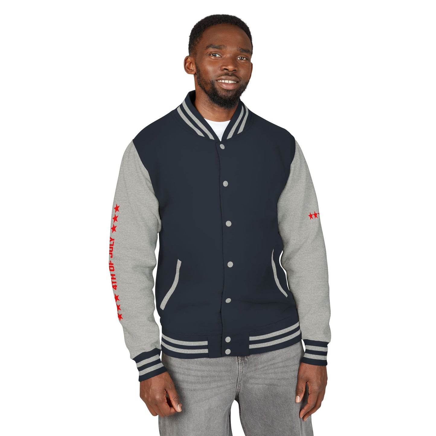Unisex Heavyweight Letterman Jacket - Celebrate America 4th of July