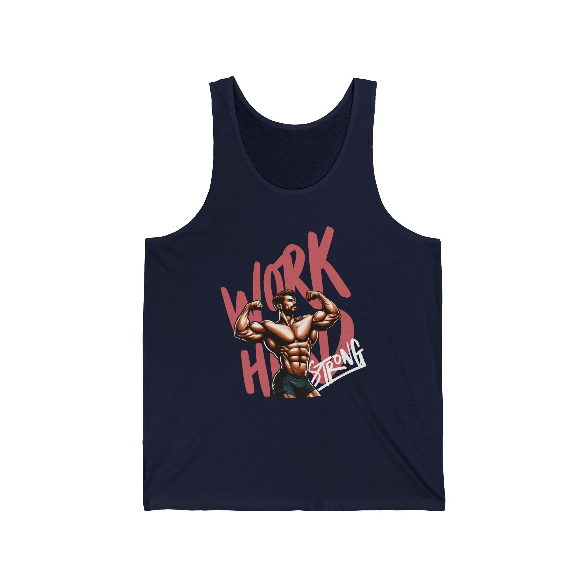 Work Hard, Train Strong Unisex Jersey Tank - Fitness Apparel