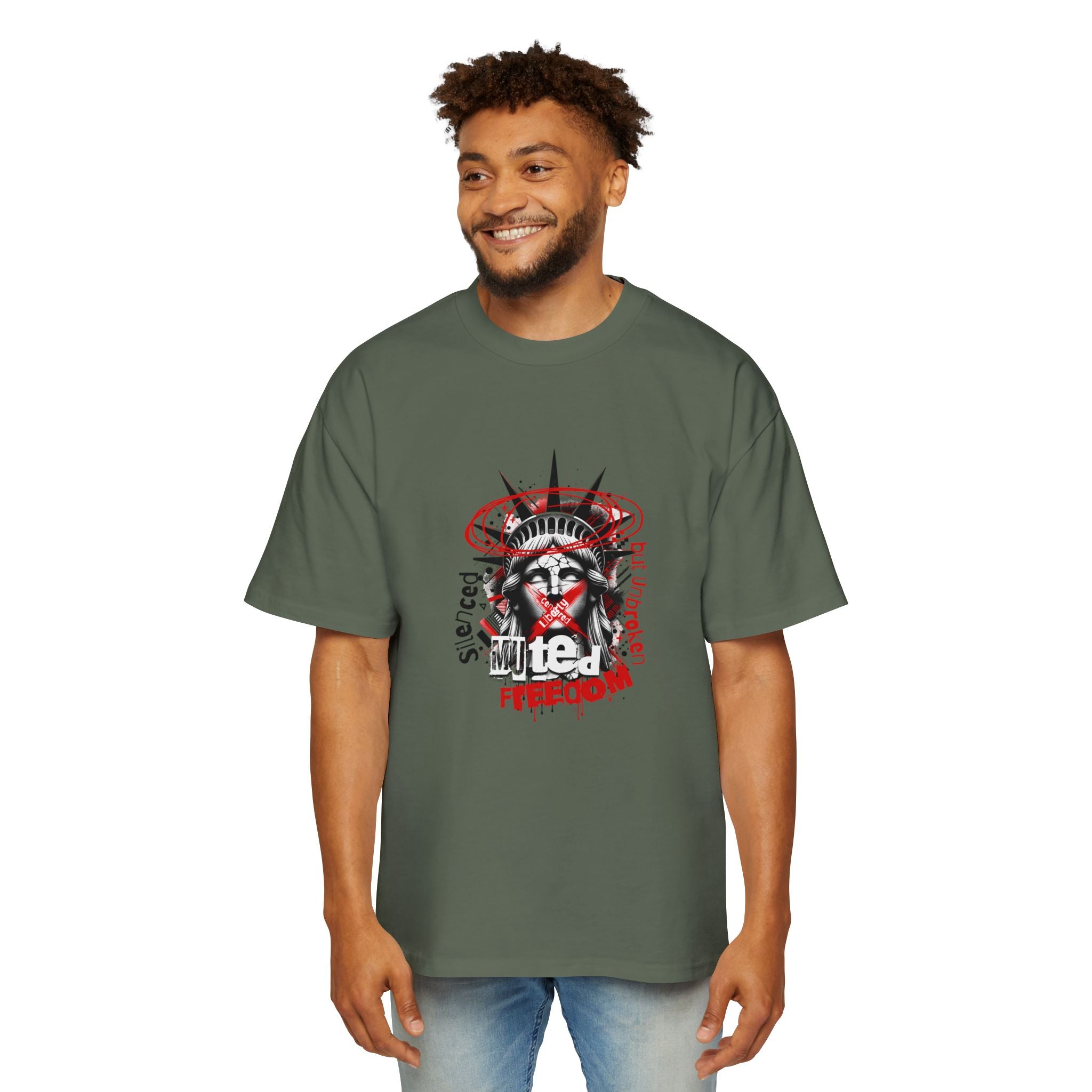 Freedom Statement Oversized Tee for Men
