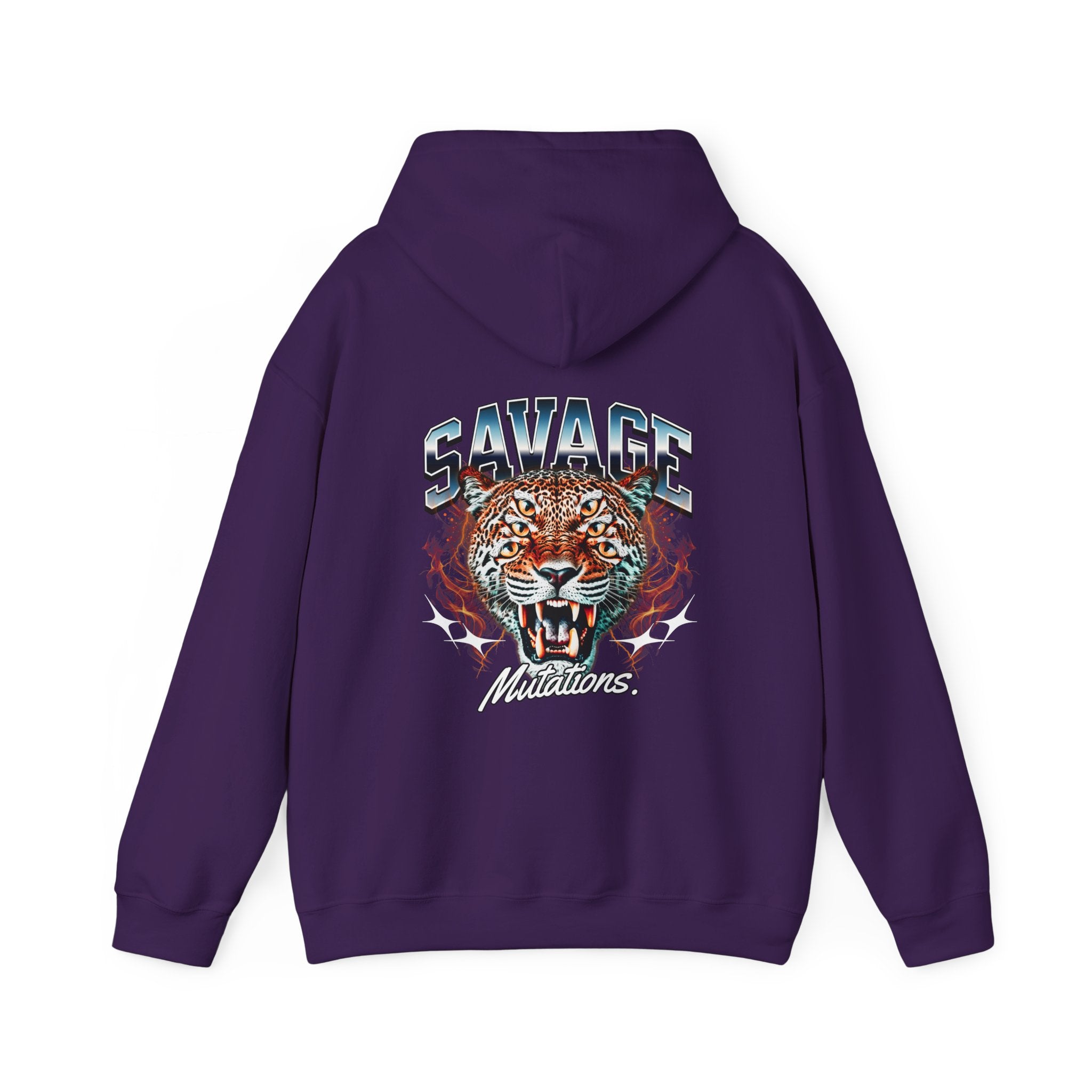 Savage Tiger Unisex Heavy Blend Hooded Sweatshirt - Bold Graphic Design for Animal Lovers