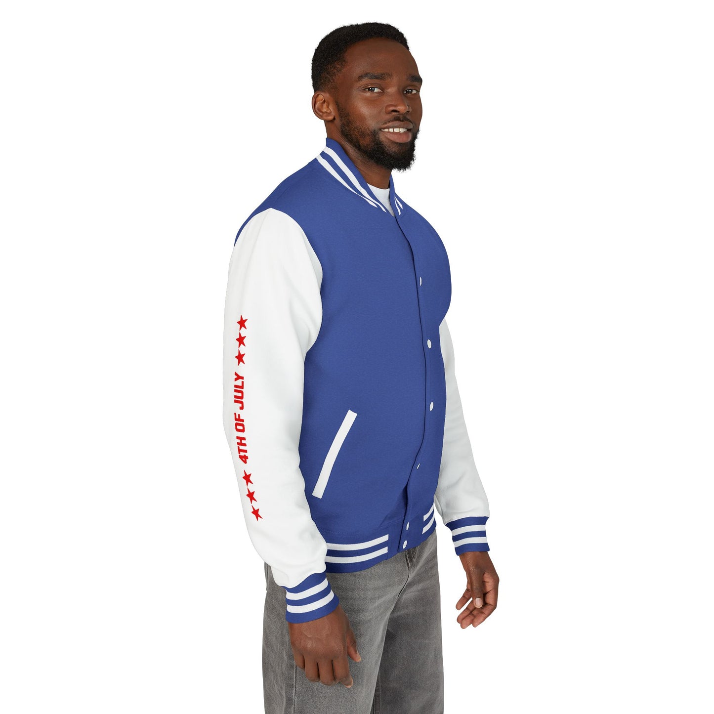 Unisex Heavyweight Letterman Jacket - Celebrate America 4th of July