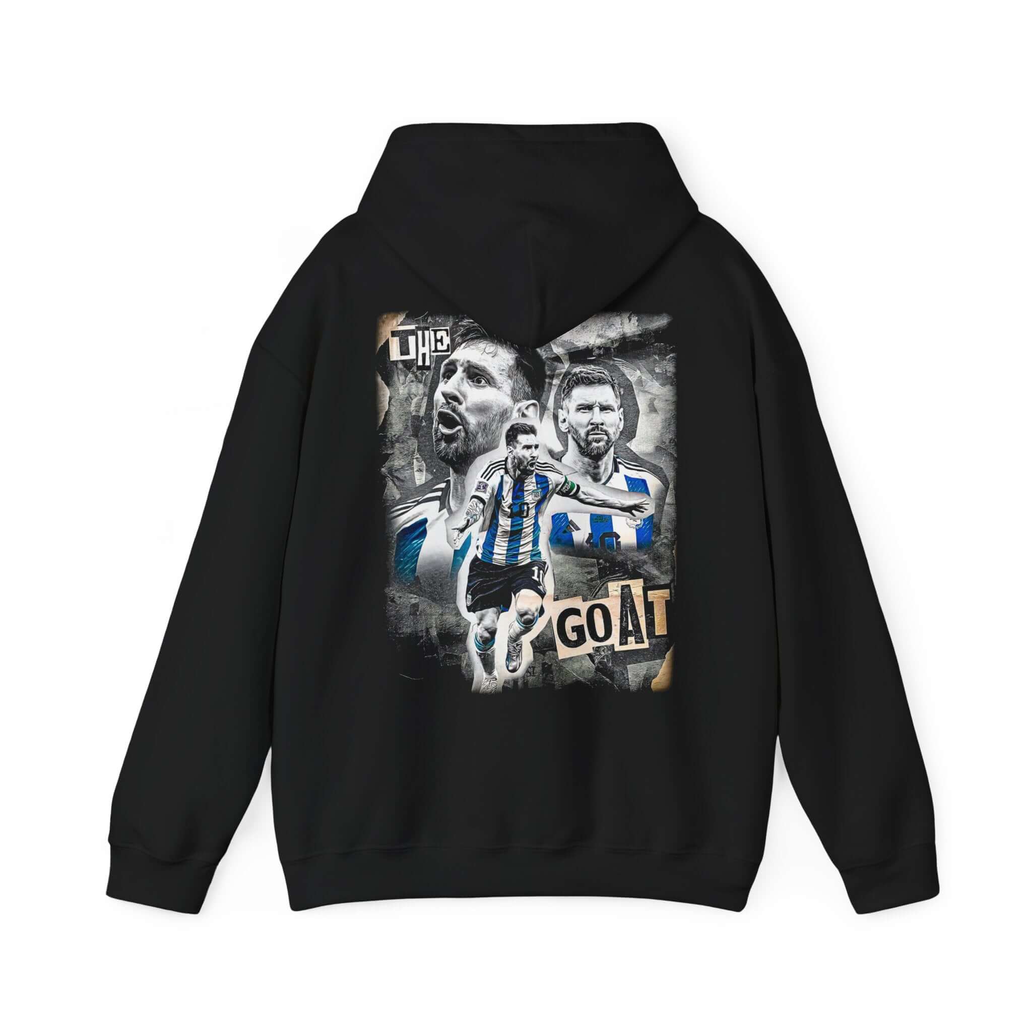 Messi GOAT Graphic Hoodie, Unisex Sports Sweatshirt, Gift for Soccer Fans, Athletic Apparel, Cozy Layering Piece