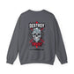 Skull Art Crewneck Sweatshirt – Destroy My Trust Design | Unisex Heavy Blend™