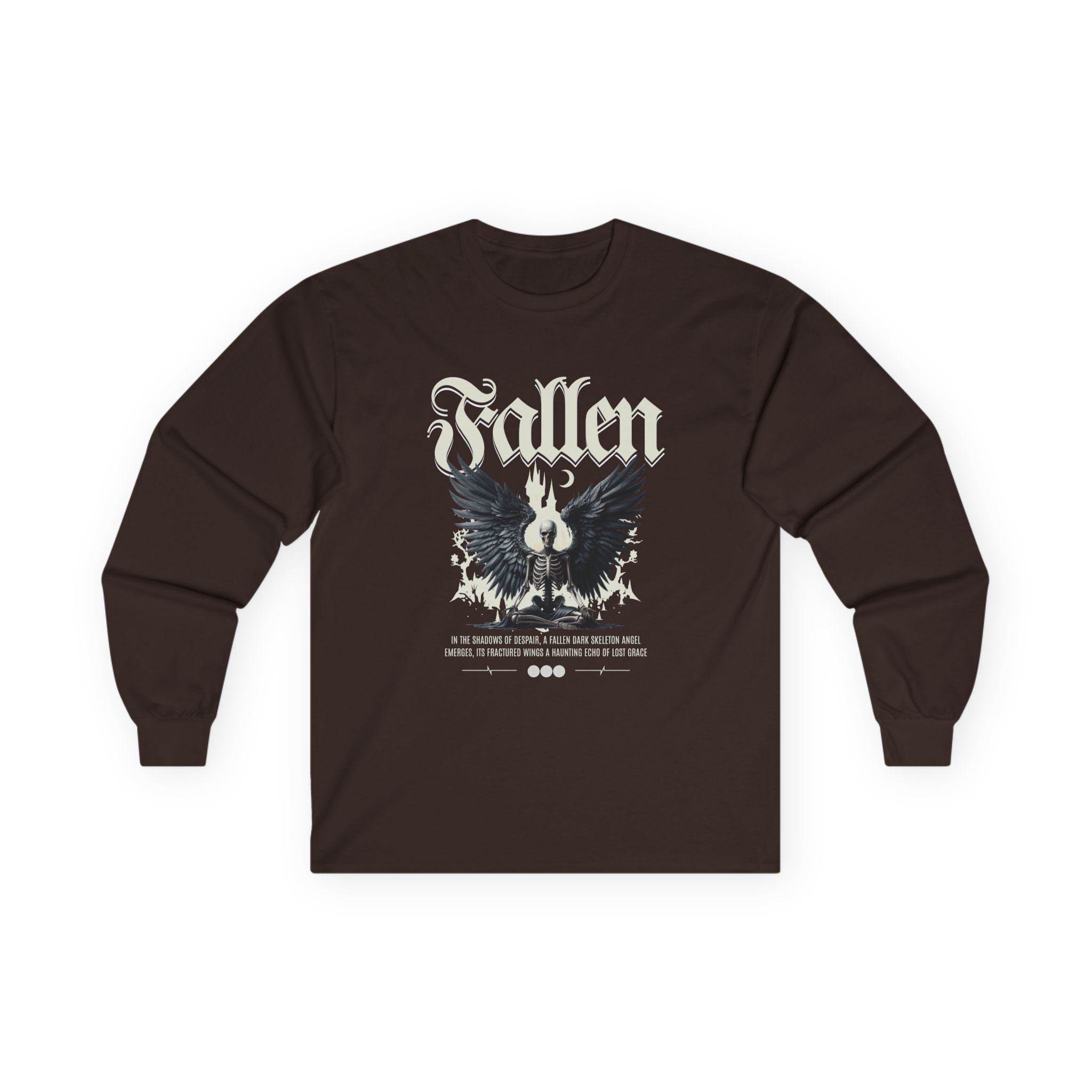 Fallen Unisex Ultra Cotton Long Sleeve Tee - Dark Aesthetic Graphic Shirt.