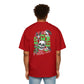 Heavy Oversized Tee - Dance Macabre Graphic Tee for Halloween & Party Wear.