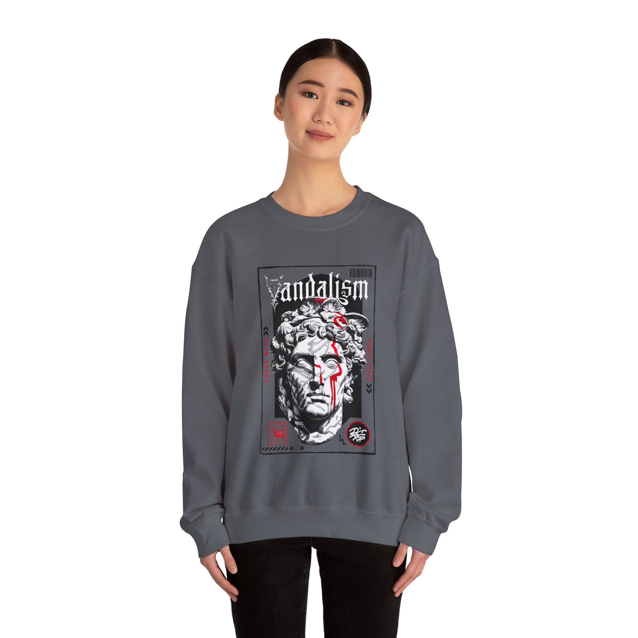 Vandalism Graphic Unisex Crewneck Sweatshirt - Edgy Street Style
