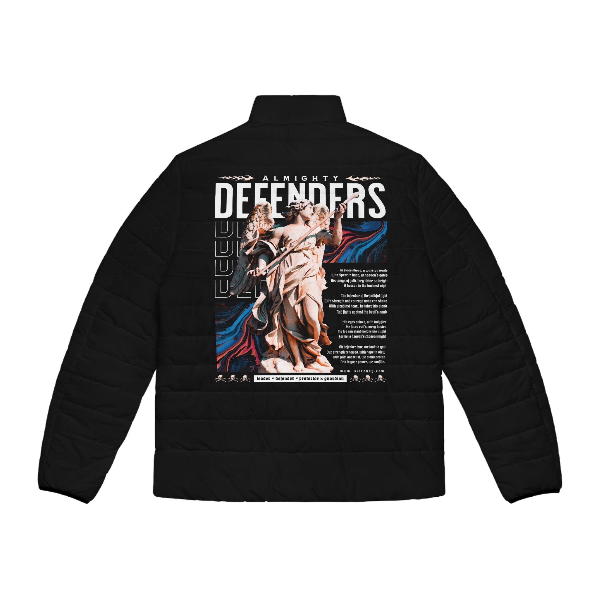 Men's Puffer Jacket - Almighty Defenders Graphic Outerwear