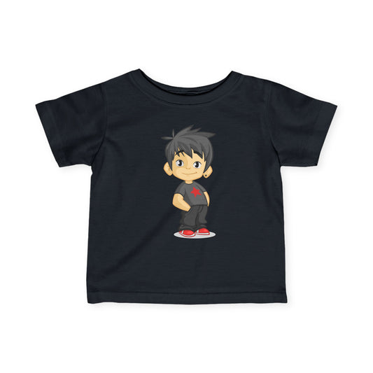 Cute Cartoon Boy Infant Tee - Perfect for Playtime!
