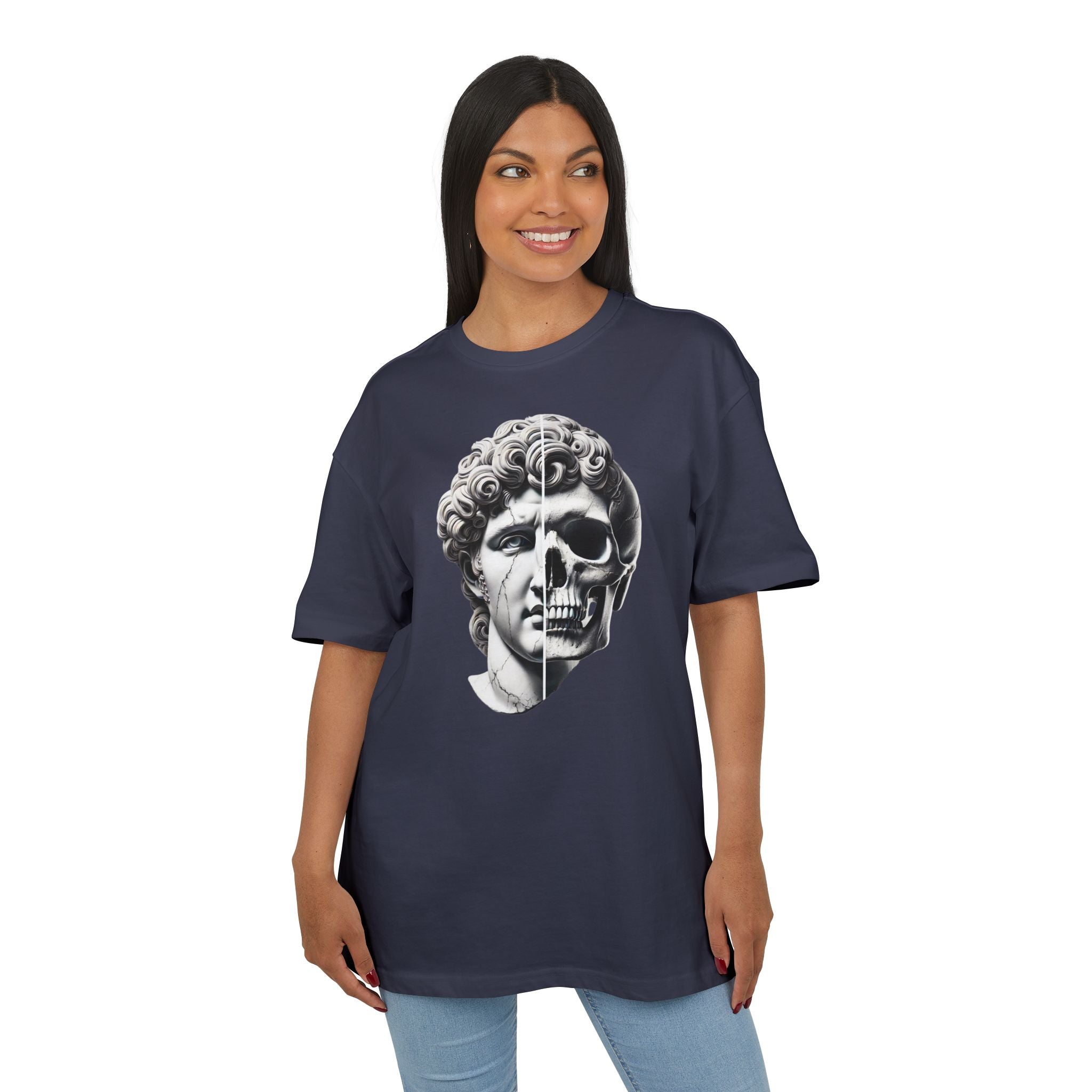 Half Skull Gangsta David Unisex Heavy Oversize Tee