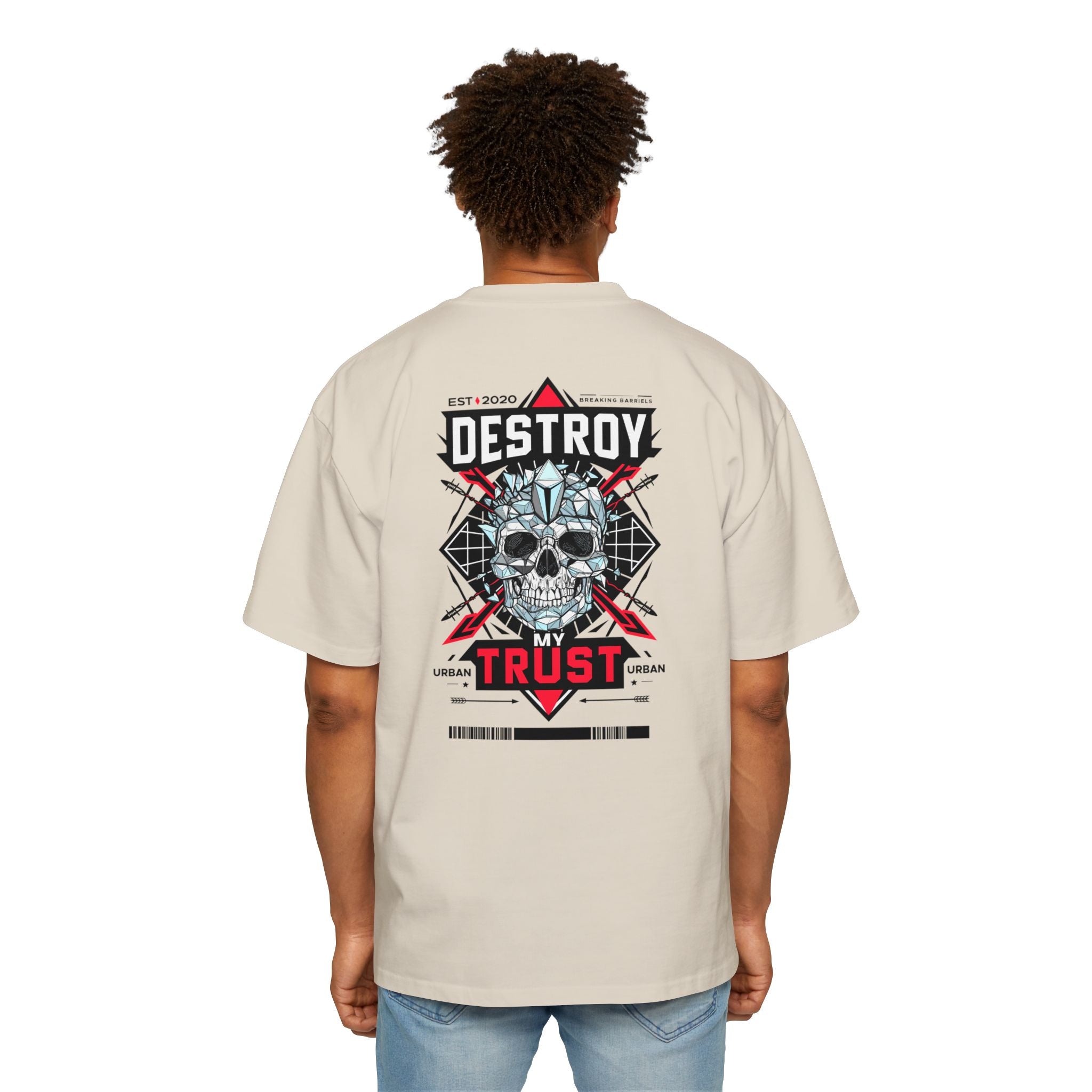Urban Graphic Tee - "DESTROY MY TRUST" Skull Design