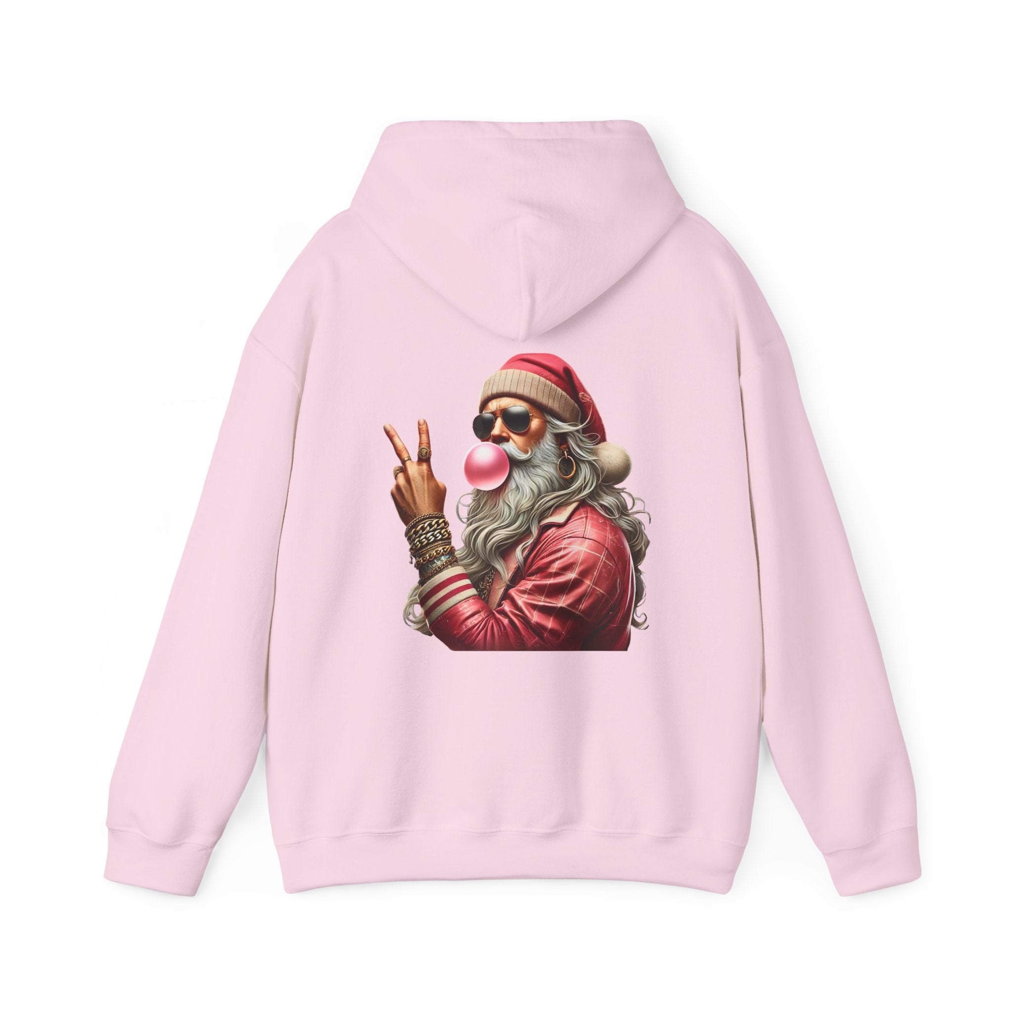 Cool Santa Bubble Gum Hoodie - Unisex Hoodie for Holiday Fun
