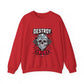 Skull Art Crewneck Sweatshirt – Destroy My Trust Design | Unisex Heavy Blend™