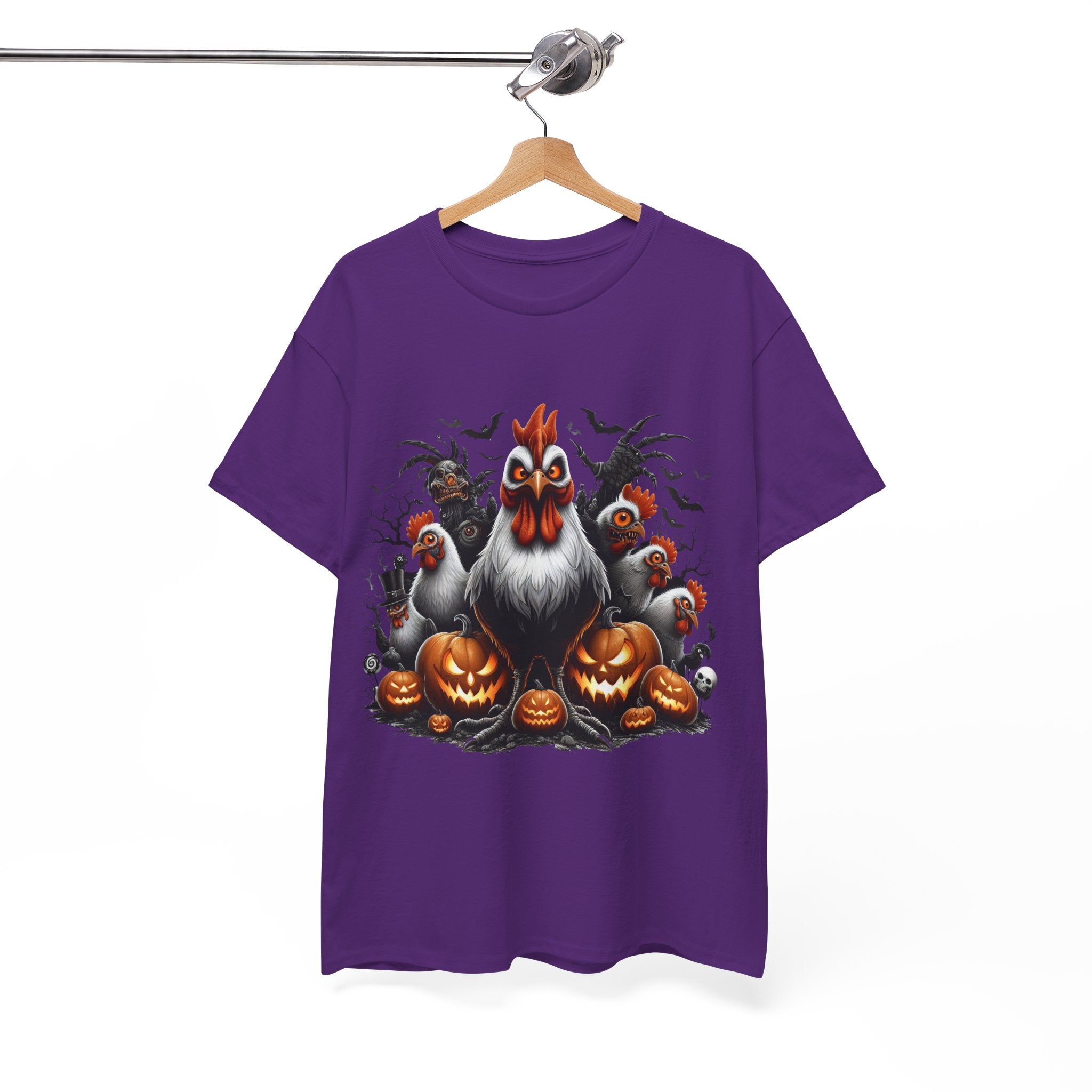 Halloween Chikens Unisex Heavy Cotton Tee