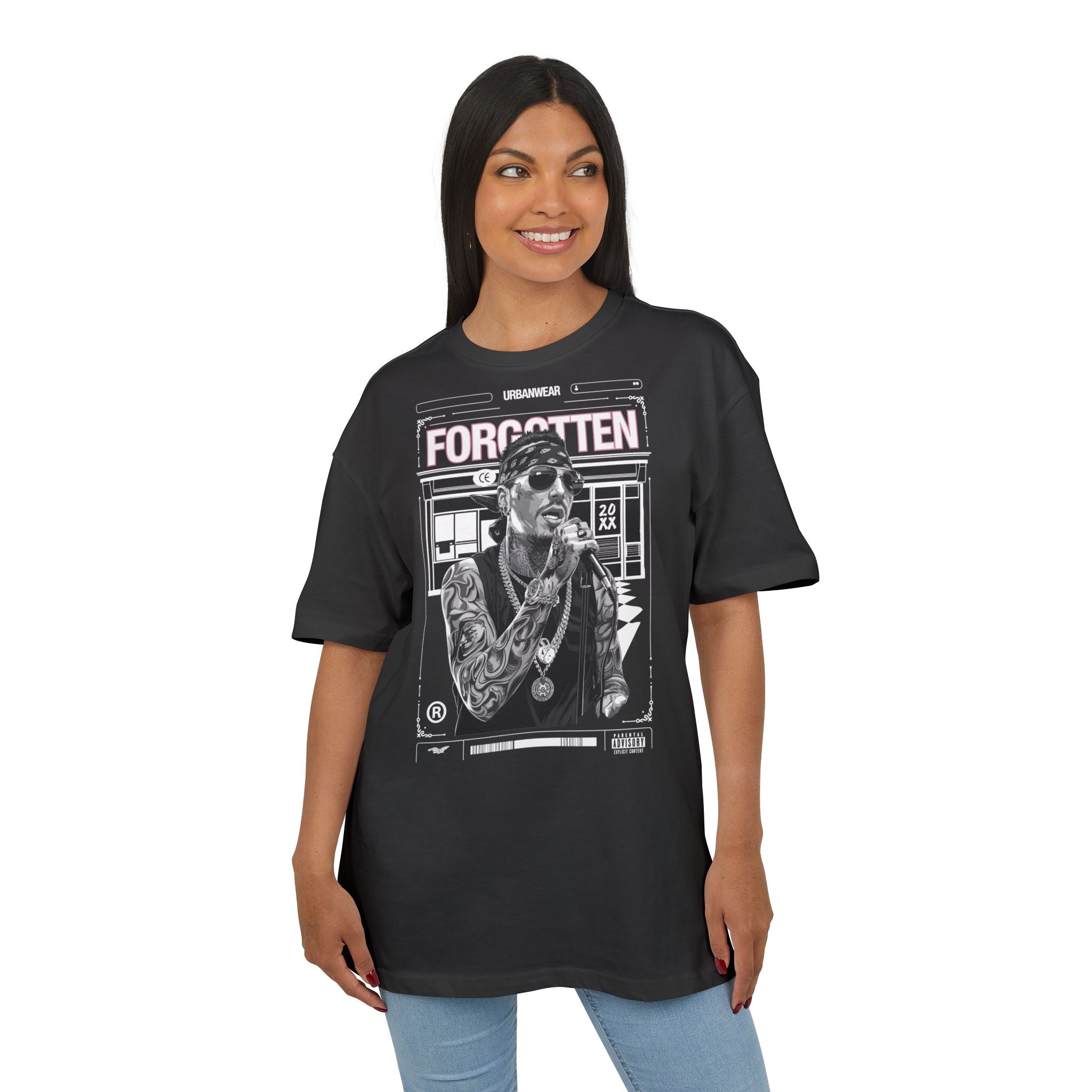 Urban Vibe Oversized Tee - "Forgotten" Graphic Design for Streetwear Enthusiasts