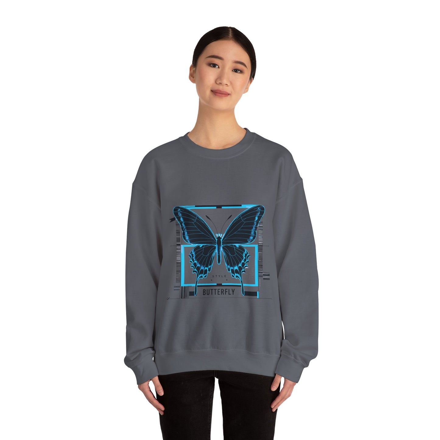 Stylish Butterfly Graphic Unisex Sweatshirt - Dream in Color