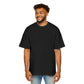 Gothic Guardian Oversized Tee - Edgy Black Graphic T-Shirt for Streetwear.