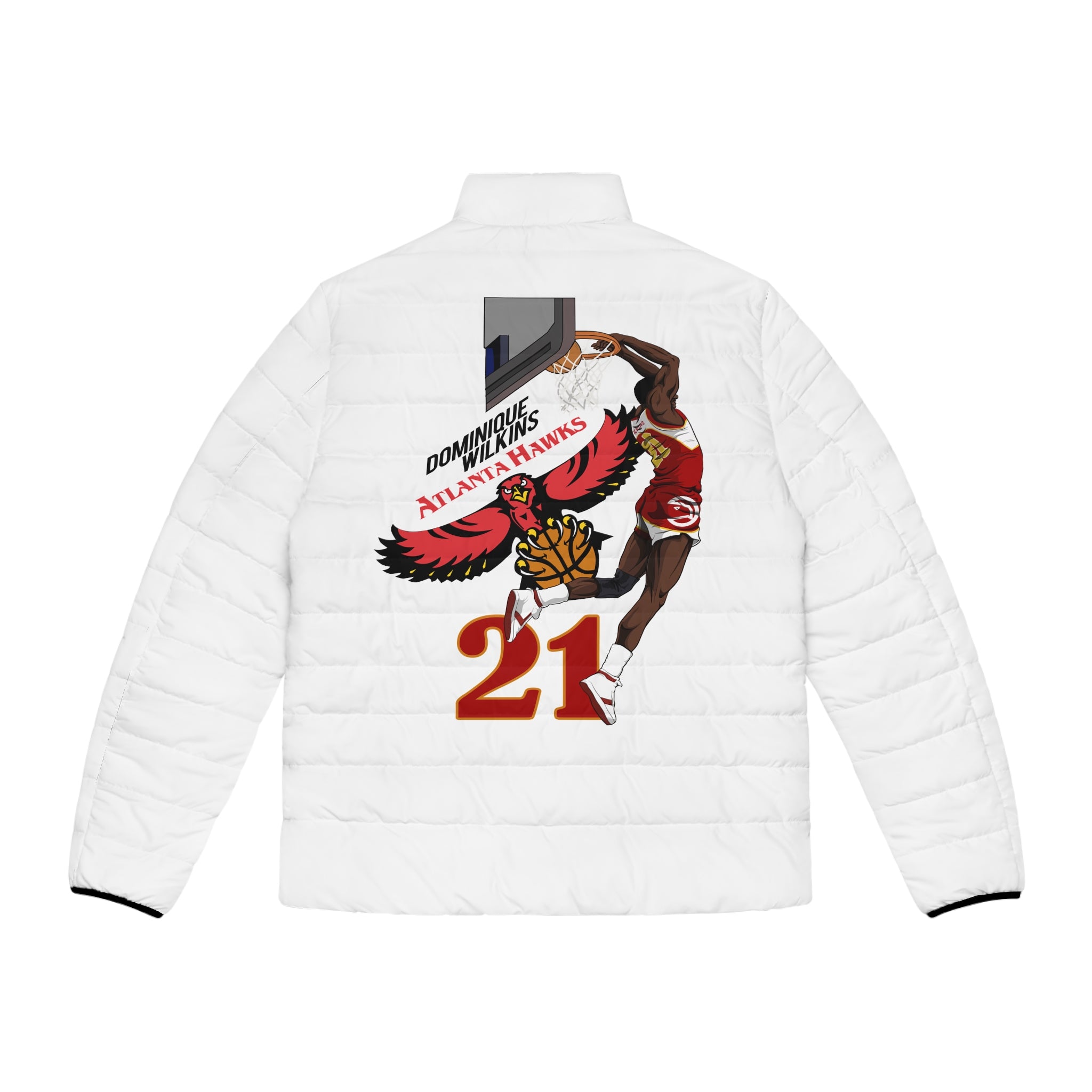 Men's Puffer Jacket - Dominque Wilkins Atlanta Hawks Tribute