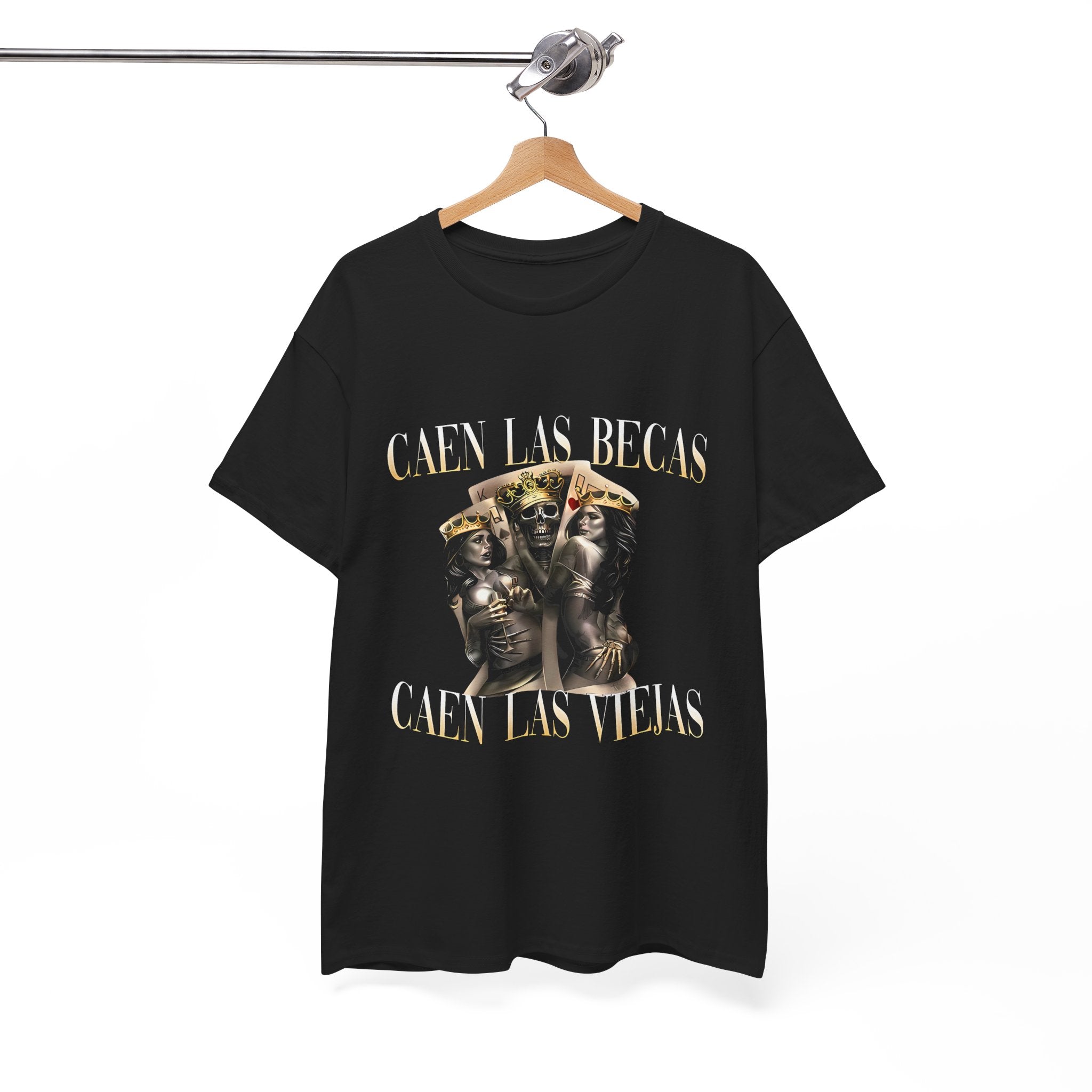Vintage Inspired Unisex Heavy Cotton Tee - 'Caen Las Becas, Caen Las Viejas' Graphic Shirt