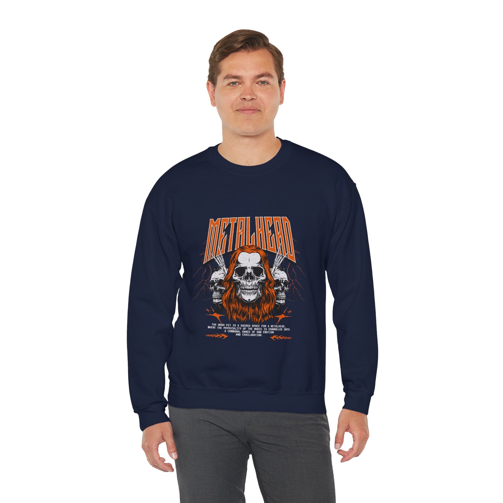 Metalhead Crewneck Sweatshirt - Unisex Heavy Blend™ - Perfect for Rock Music Lovers